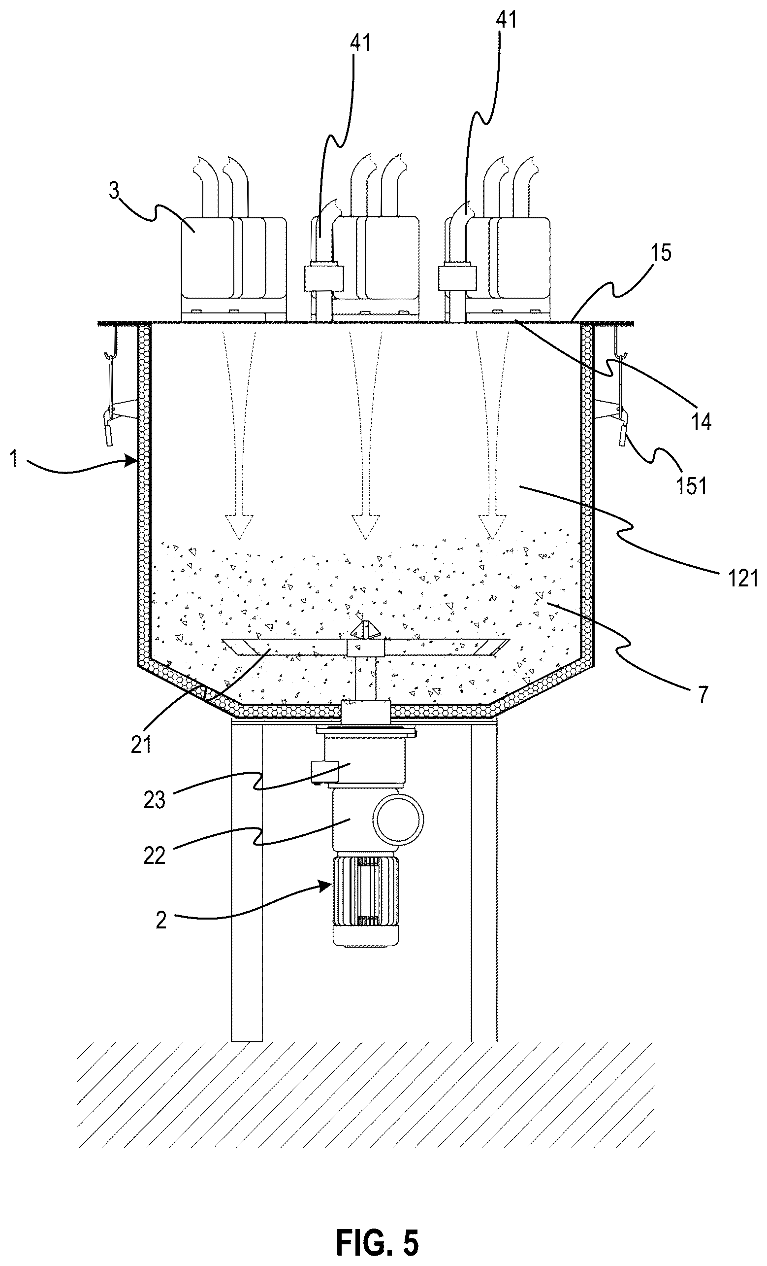 Patent US12305122 Figure 5 – Device to recycle material and related systems and methods