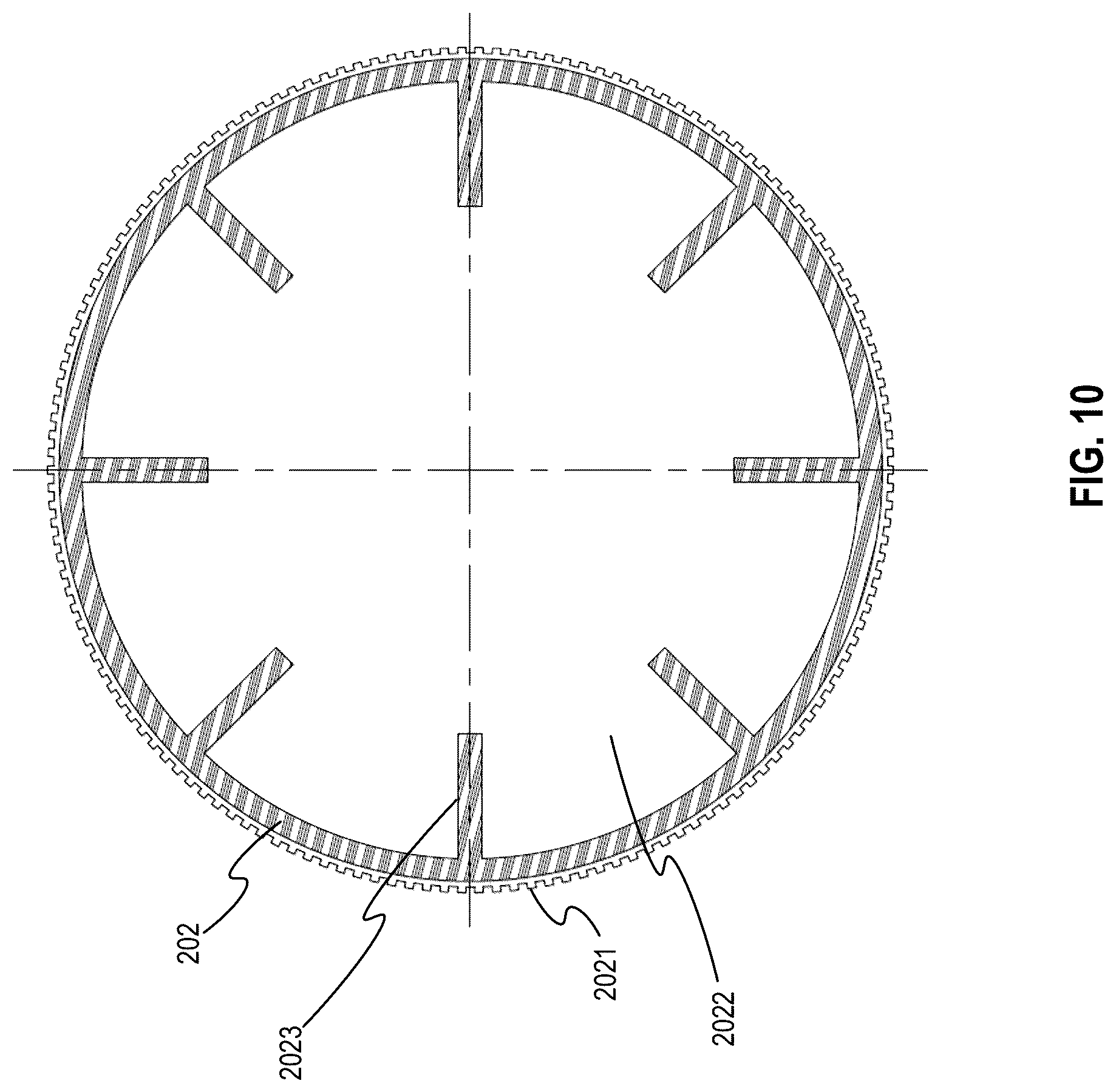 Patent US12305122 Figure 10 – Device to recycle material and related systems and methods
