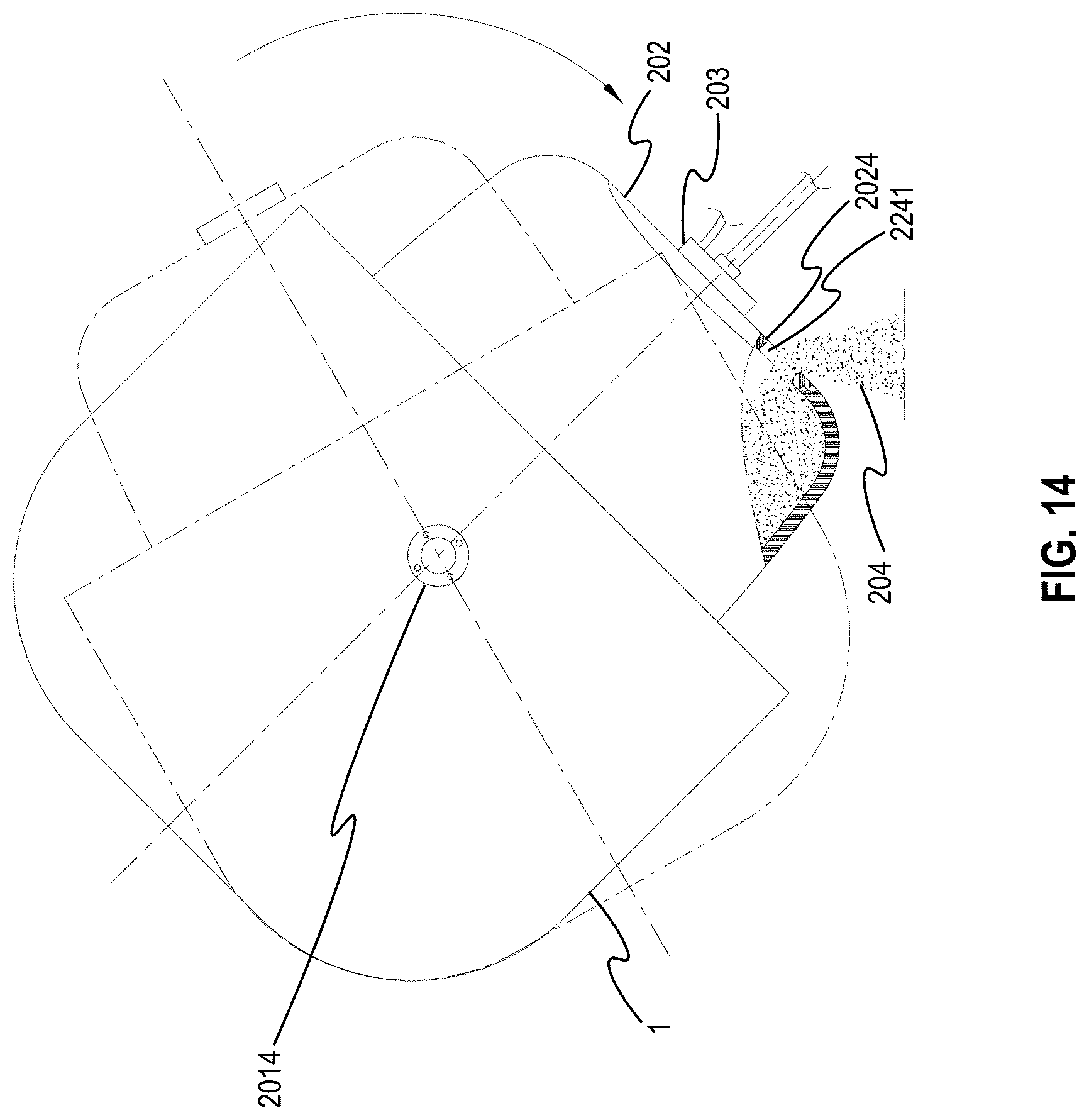 Patent US12305122 Figure 14 – Device to recycle material and related systems and methods