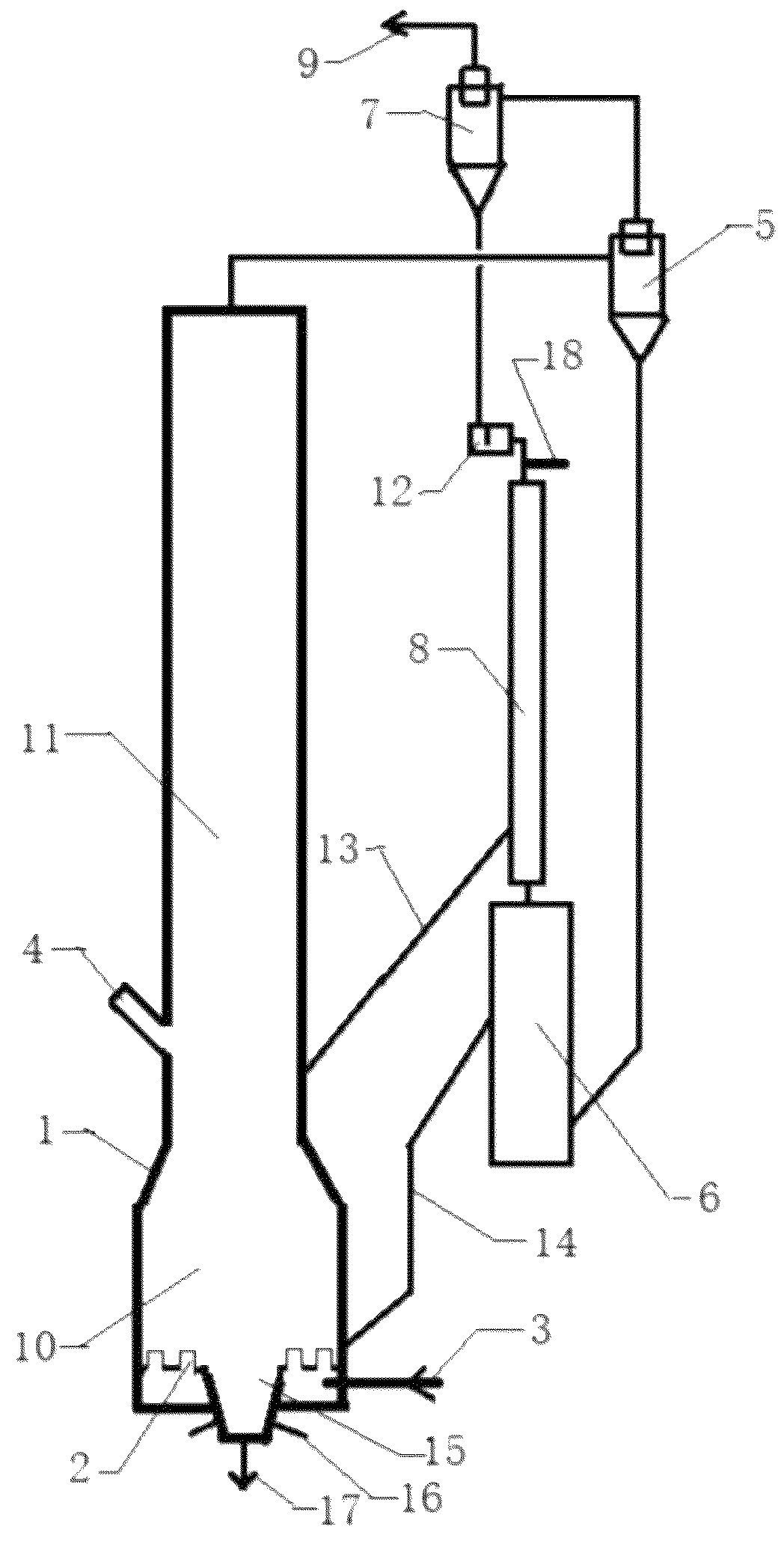Patent US12305132 Figure 1 – Process for preparing fuel gas through graded pyrolysis and gasification of powdered coal