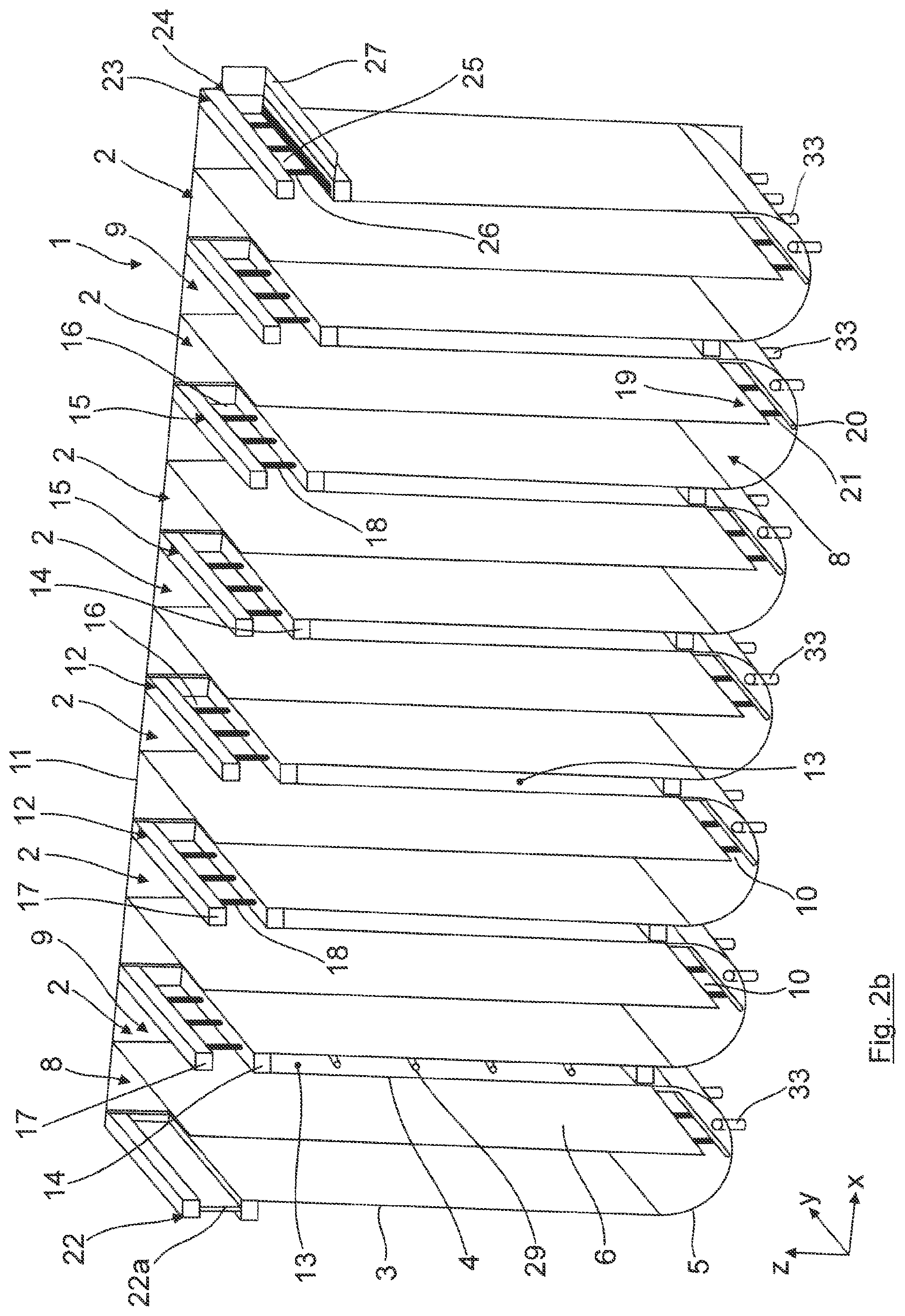 Patent US12305151 Figure 2 – Photobioreactor, in particular for the production of micro-organisms such as microalgae