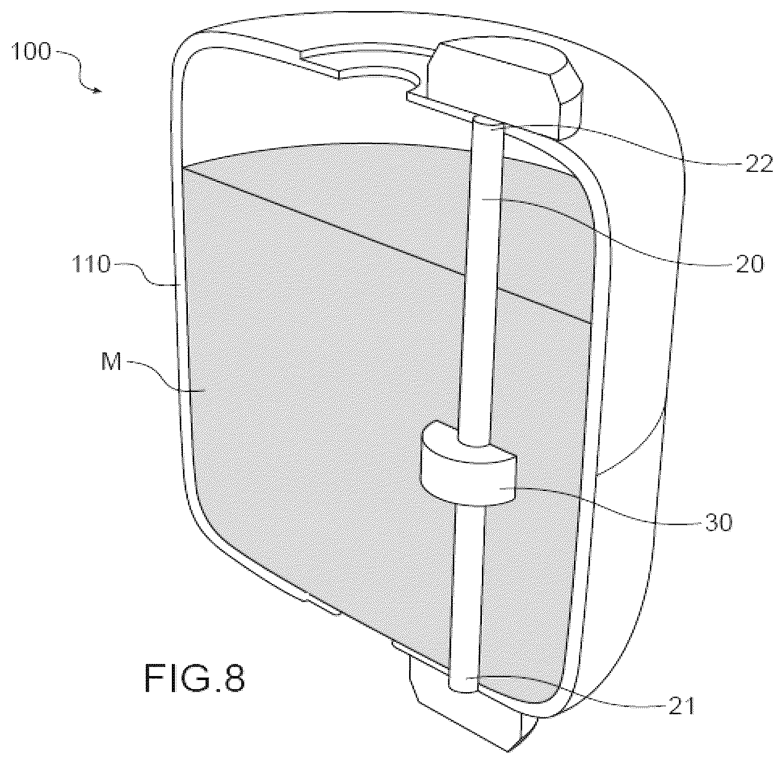 Patent US12305158 Figure 7 – Kit for analyzing and monitoring a parameter, by means of a mobile sensor, of a chemical or biochemical or biological reaction in a reaction chamber