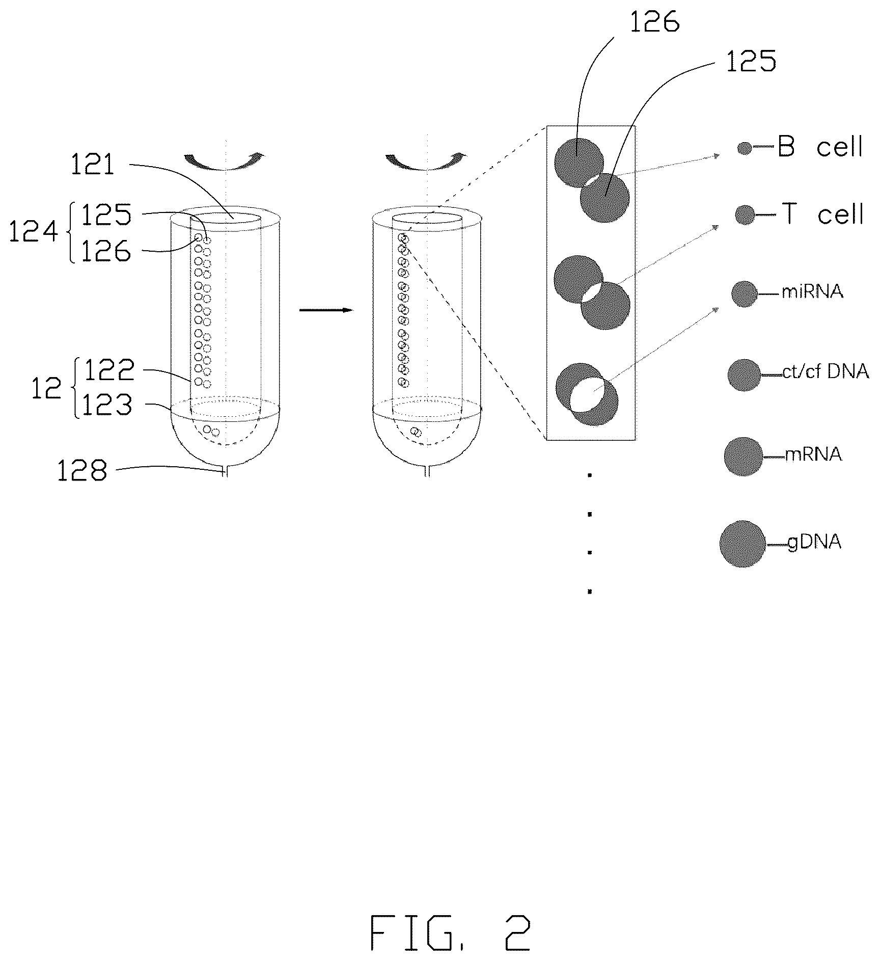 Patent US12305166 Figure 2 – Separation and collection device for cells and biomolecules, and testing system