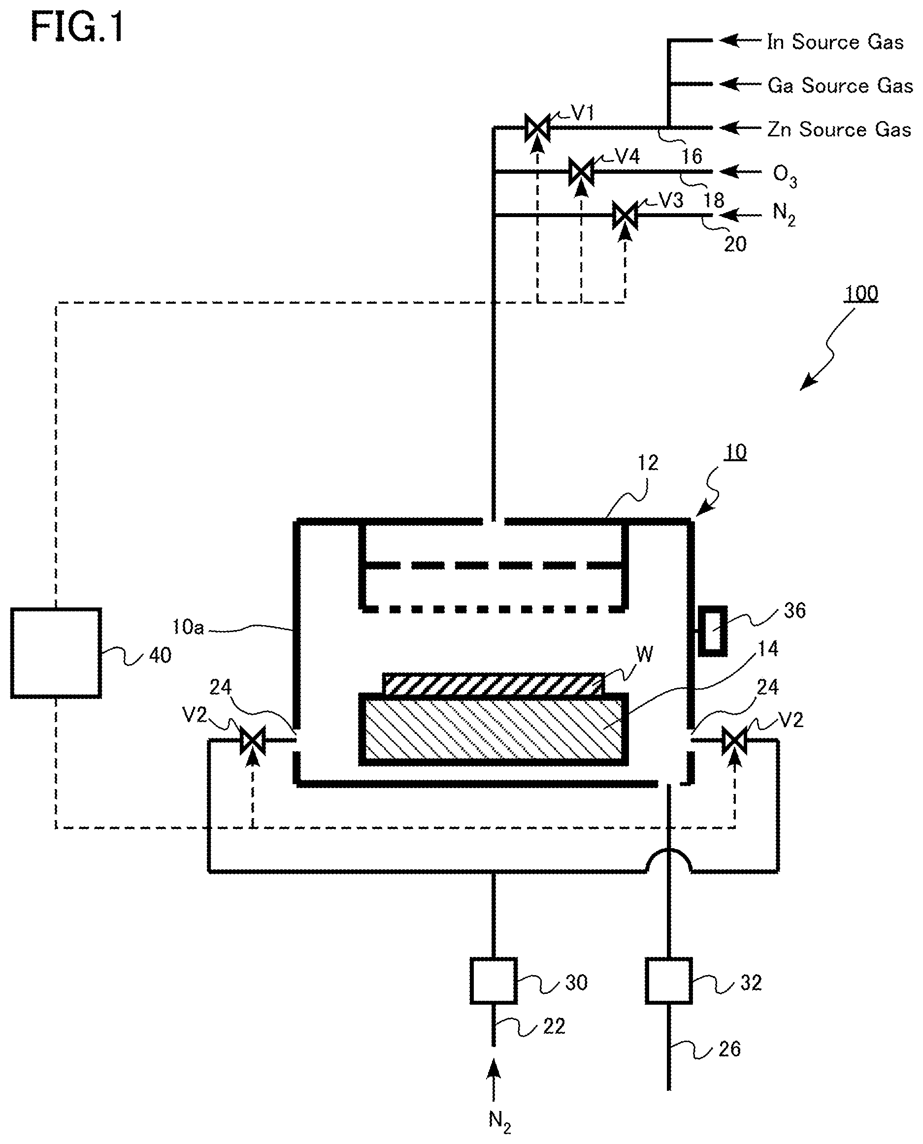 Patent US12305280 — Film forming apparatus and film forming method — Figure 1