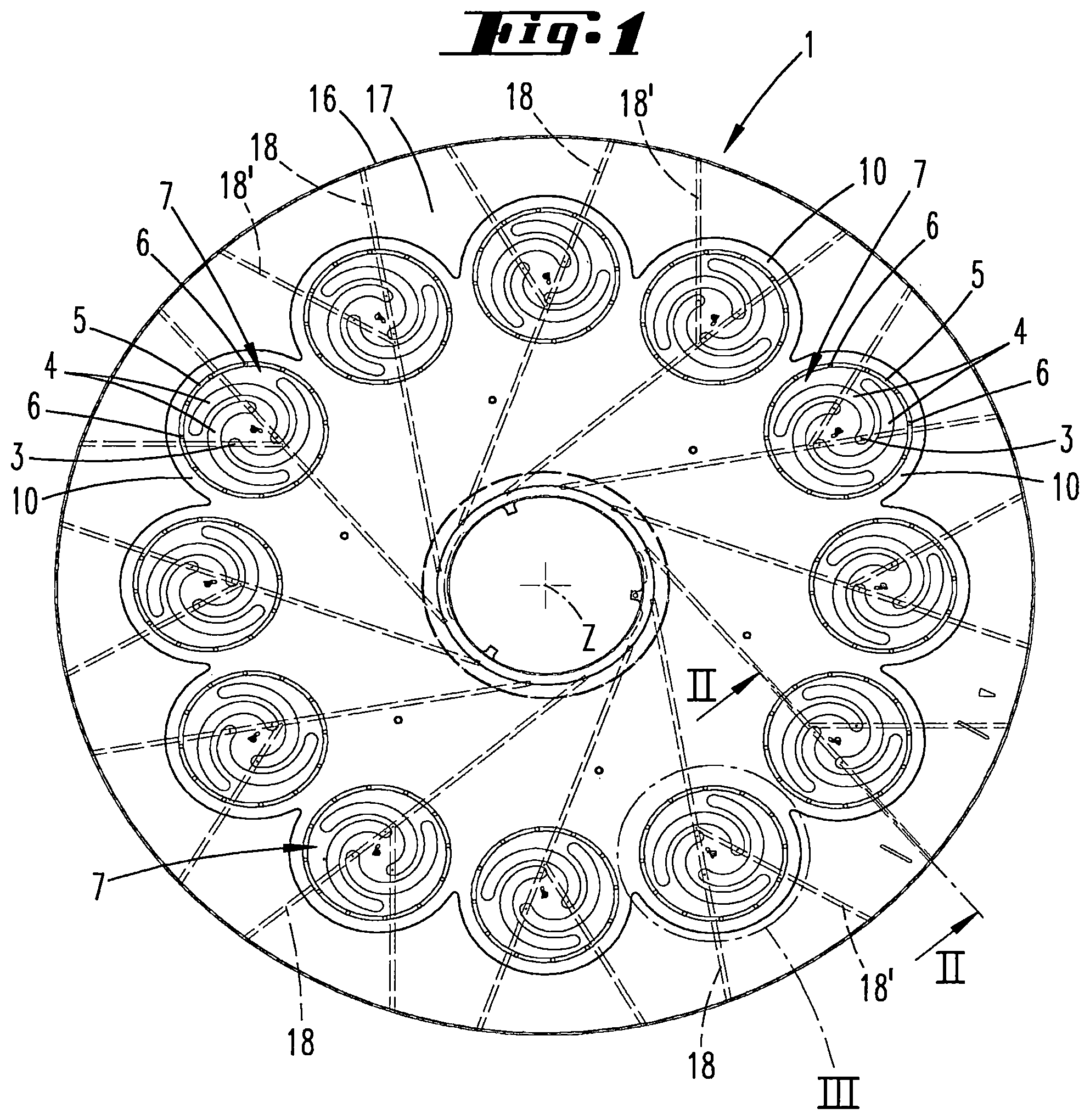 Patent US12305282 — Susceptor of a CVD reactor — Figure 1
