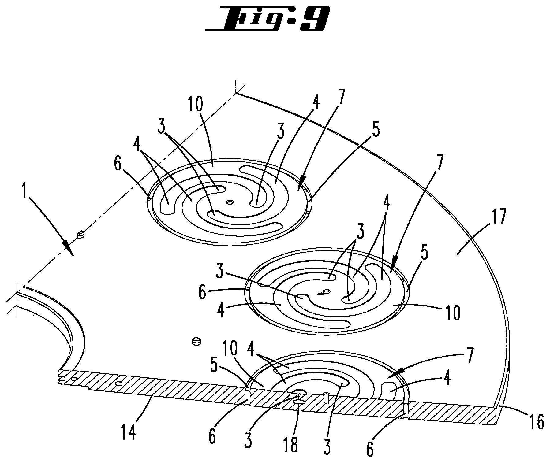 Patent US12305282 Figure 6 – Susceptor of a CVD reactor