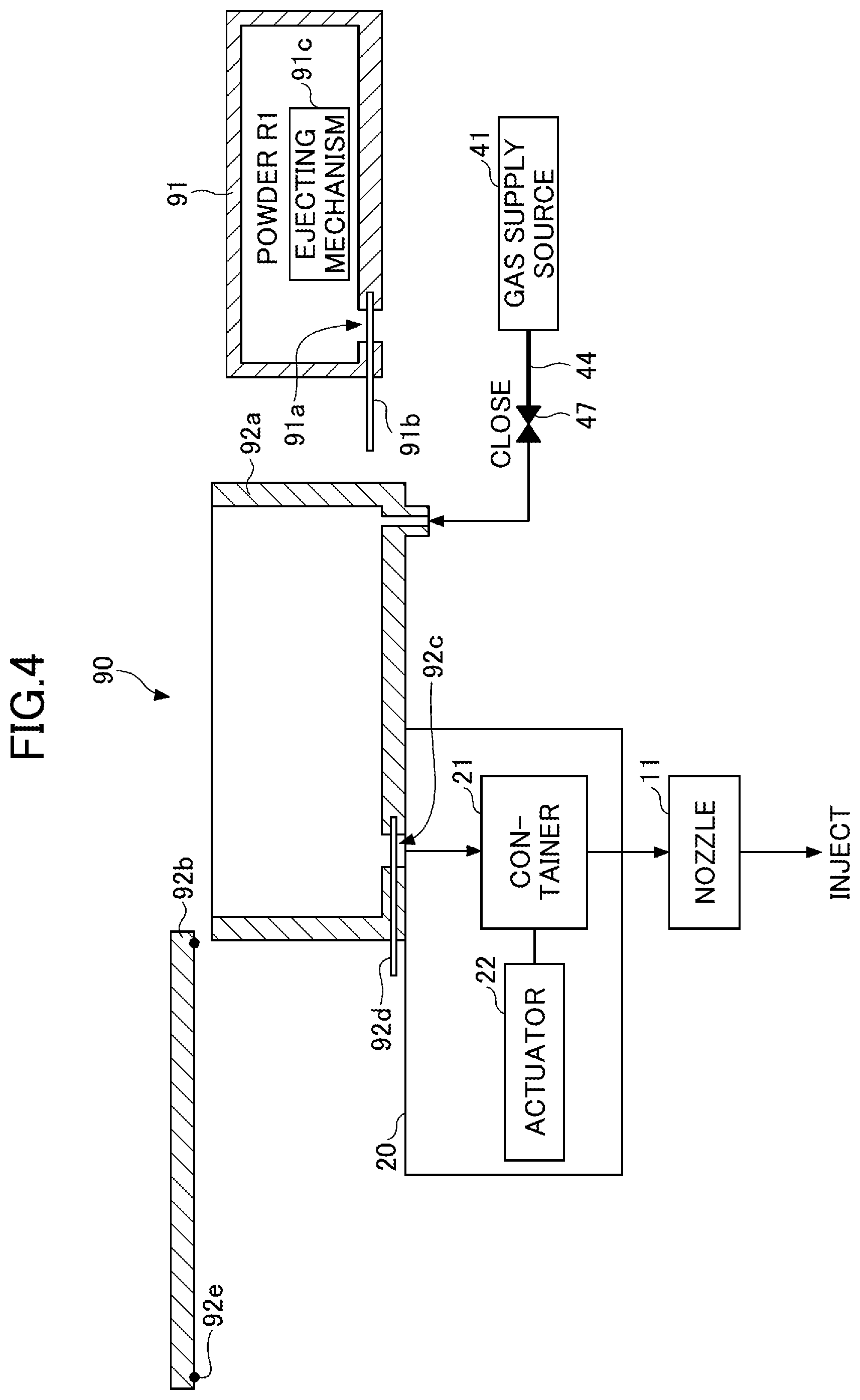 Patent US12305295 Figure 4 – Powder feeding device, thermal spraying apparatus, powder feeding method, and thermal spraying method