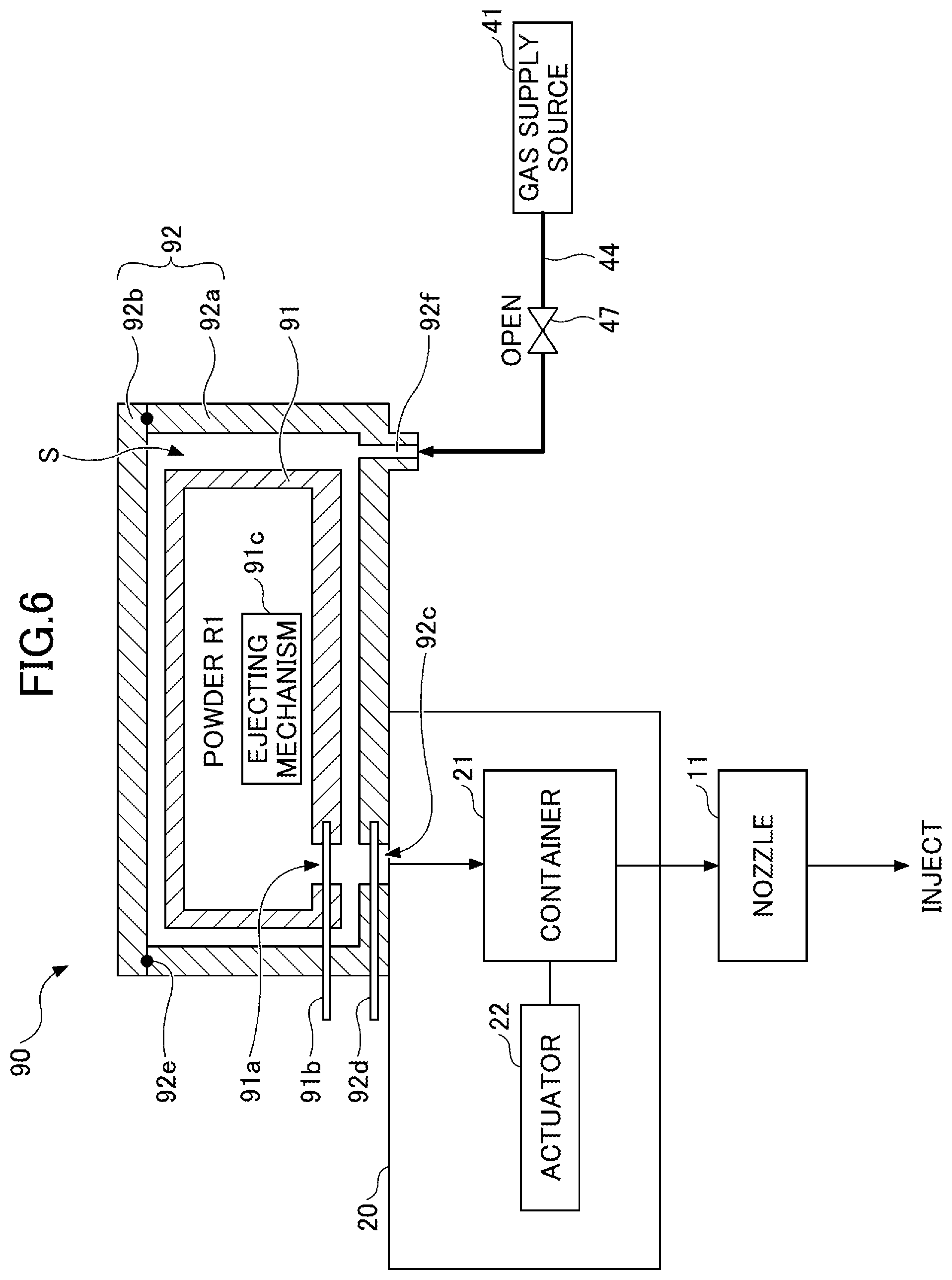 Patent US12305295 Figure 6 – Powder feeding device, thermal spraying apparatus, powder feeding method, and thermal spraying method
