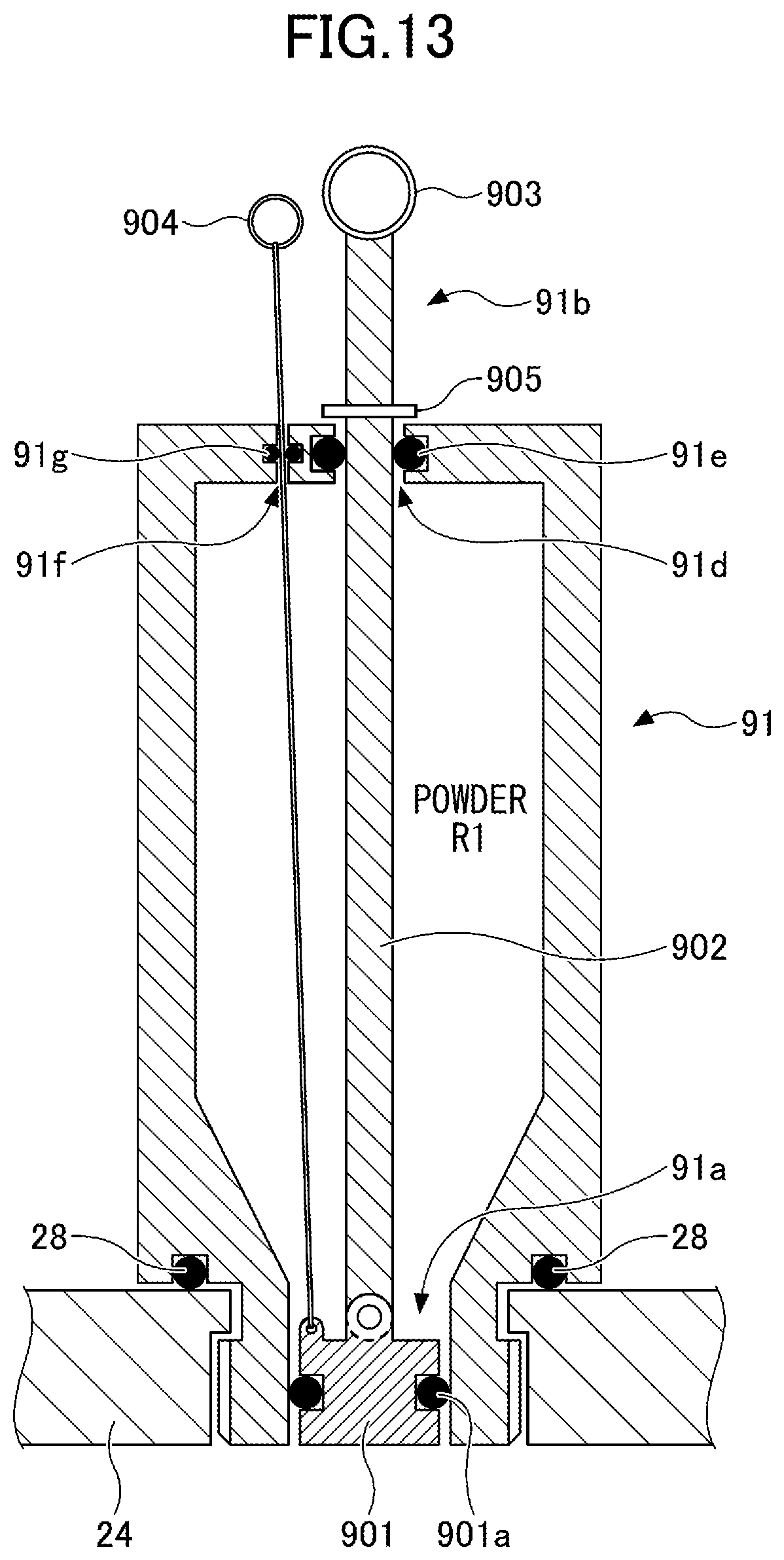 Patent US12305295 Figure 13 – Powder feeding device, thermal spraying apparatus, powder feeding method, and thermal spraying method