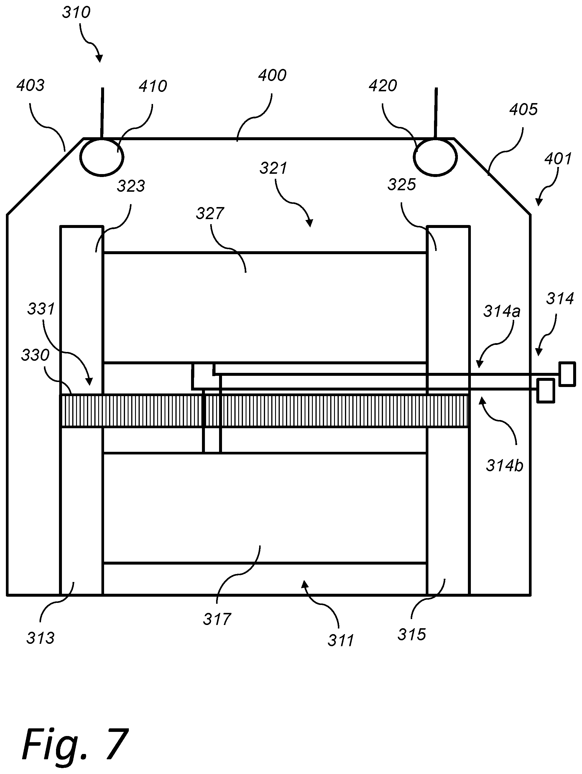 Patent US12305297 Figure 7 – Alkaline electrolyzer arrangement