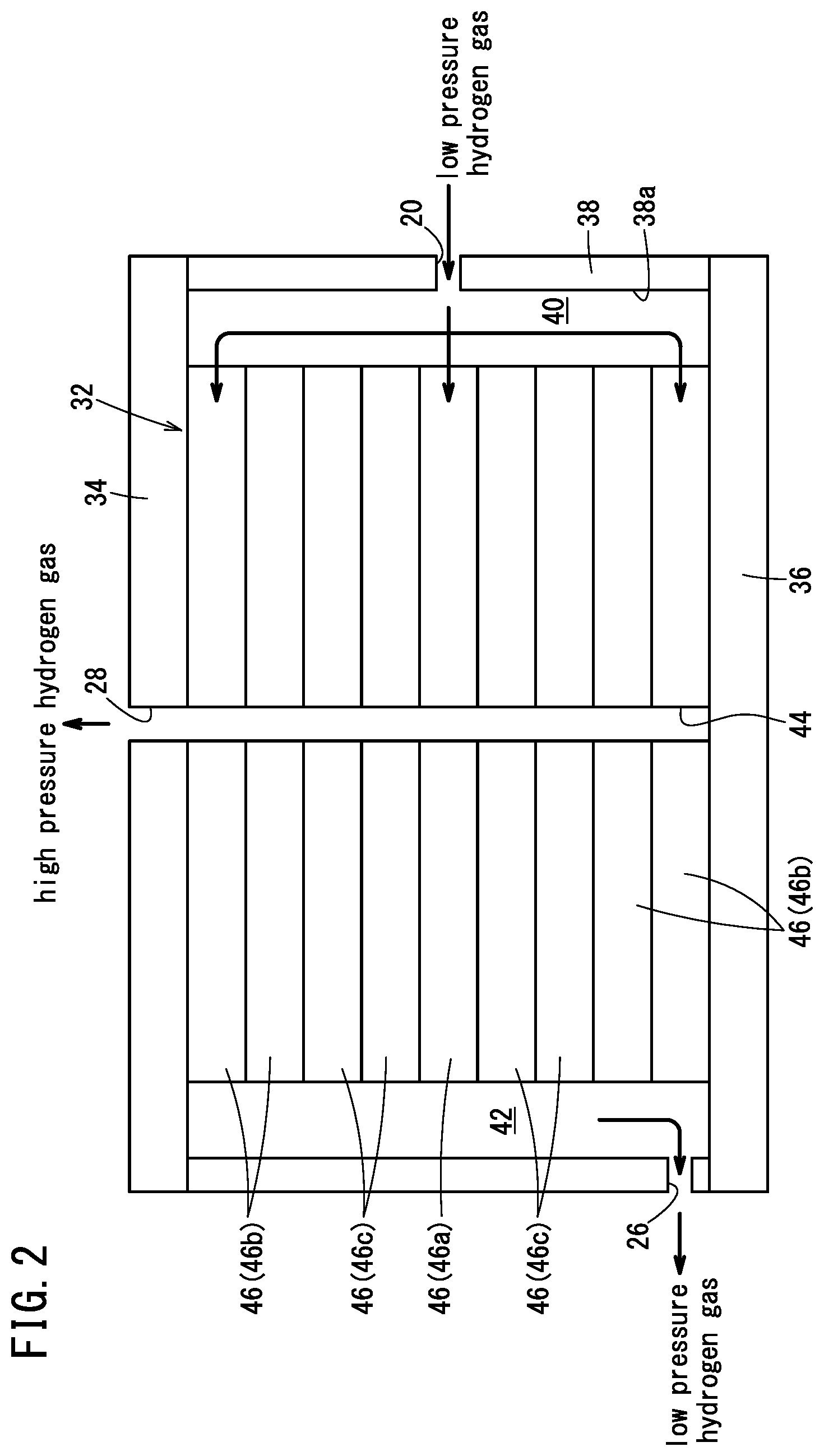 Patent US12305305 Figure 2 – Electrochemical hydrogen compressor