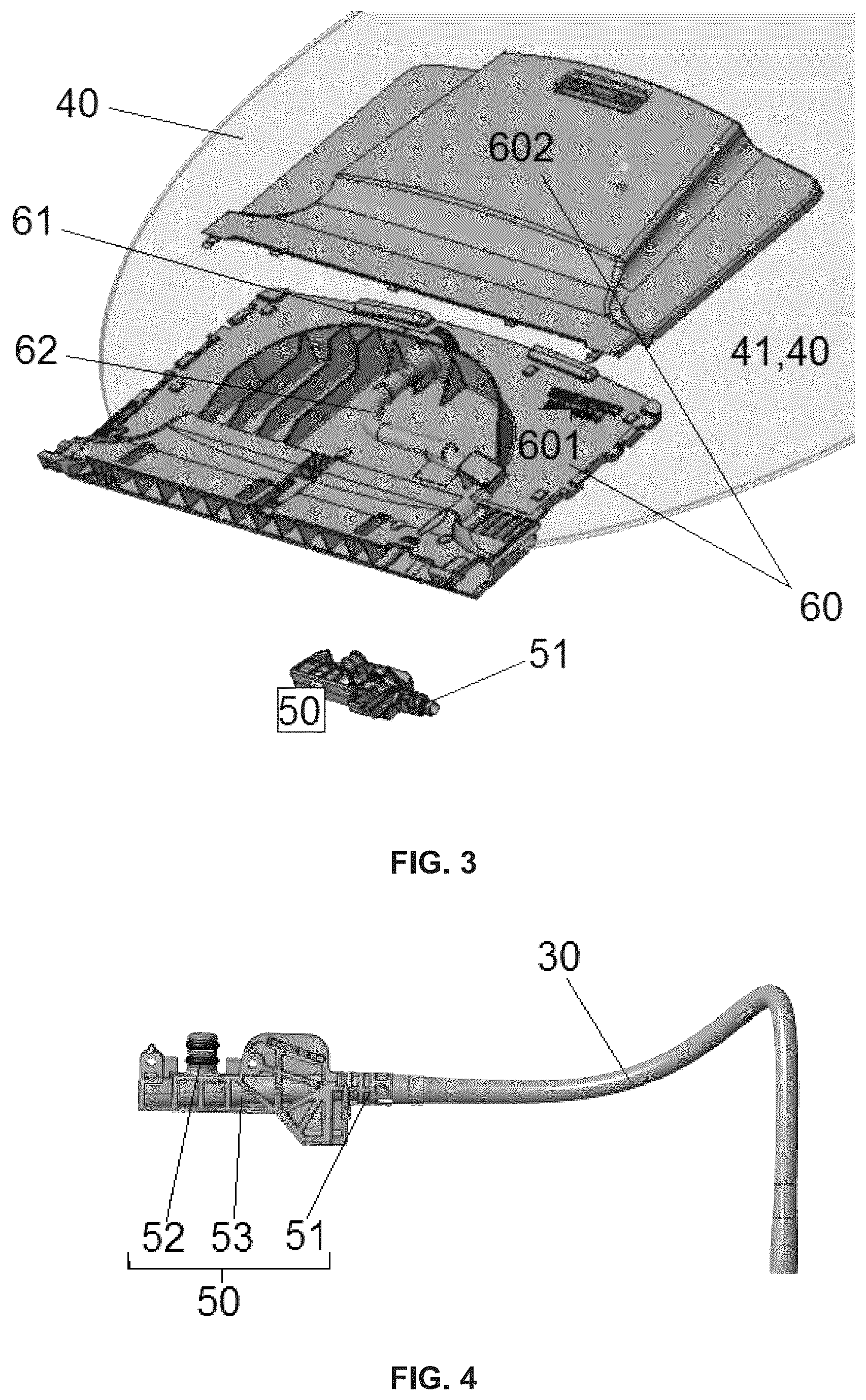 Patent US12305318 Figure 2 – Structural arrangement introduced in a liquid dispensing set-up of a household appliance