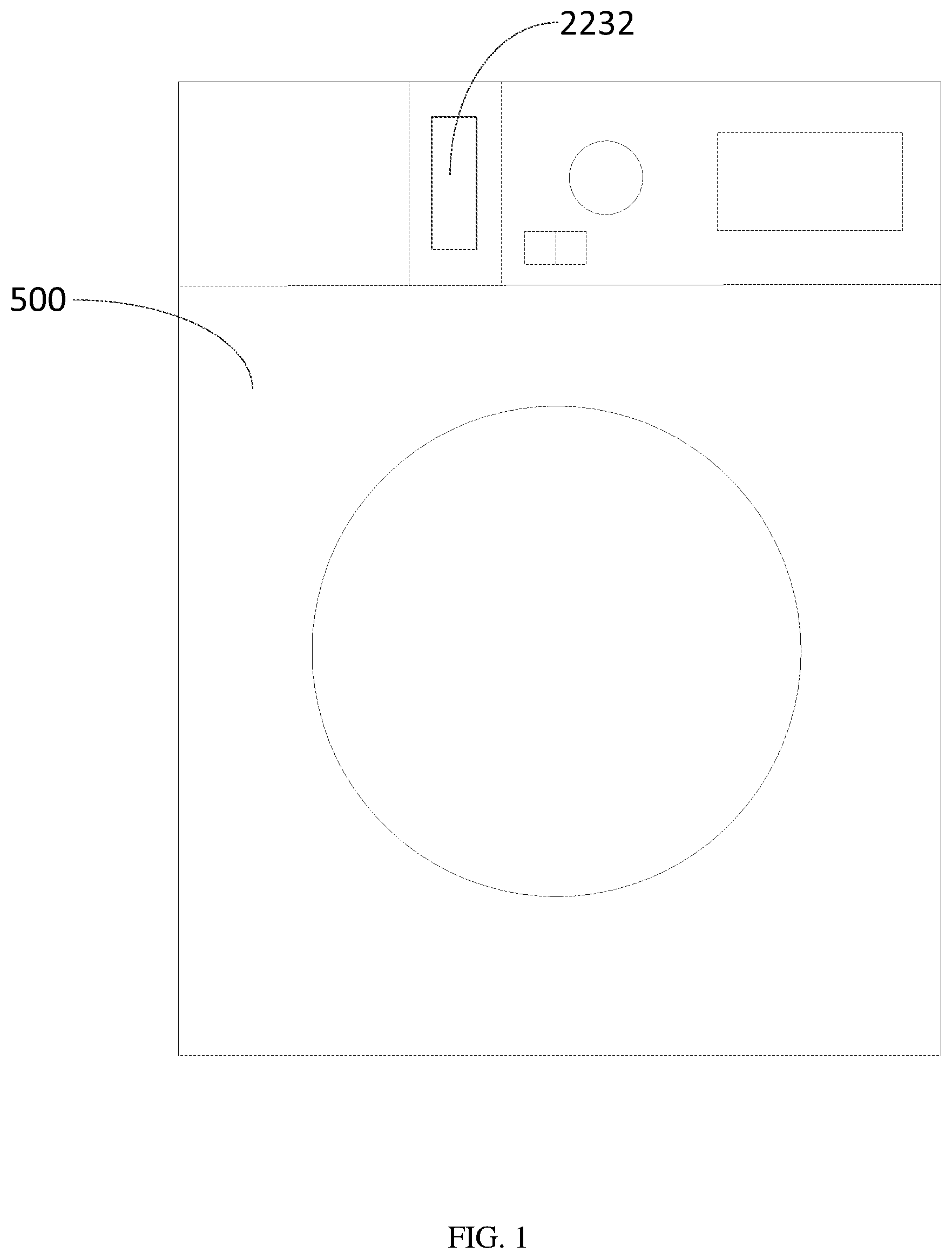 Patent US12305321 Figure 1 – Integrated washer-dryer