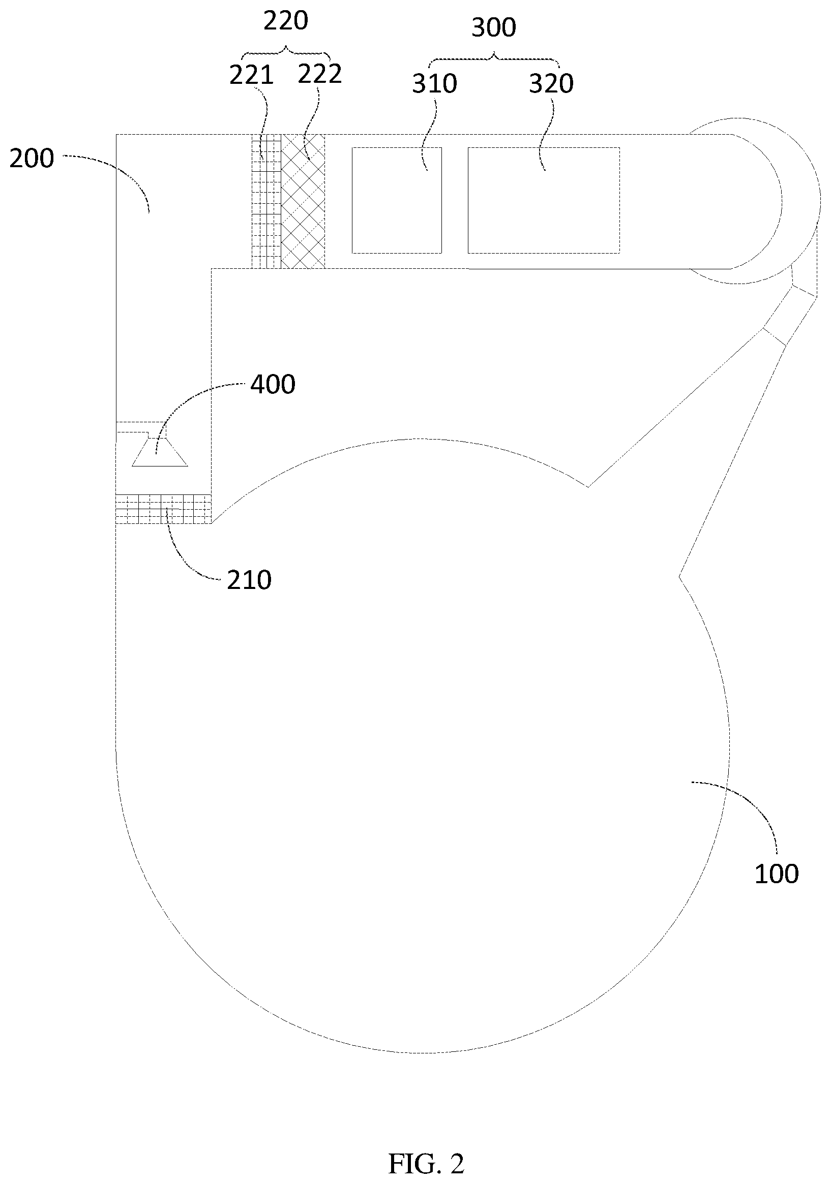 Patent US12305321 Figure 2 – Integrated washer-dryer