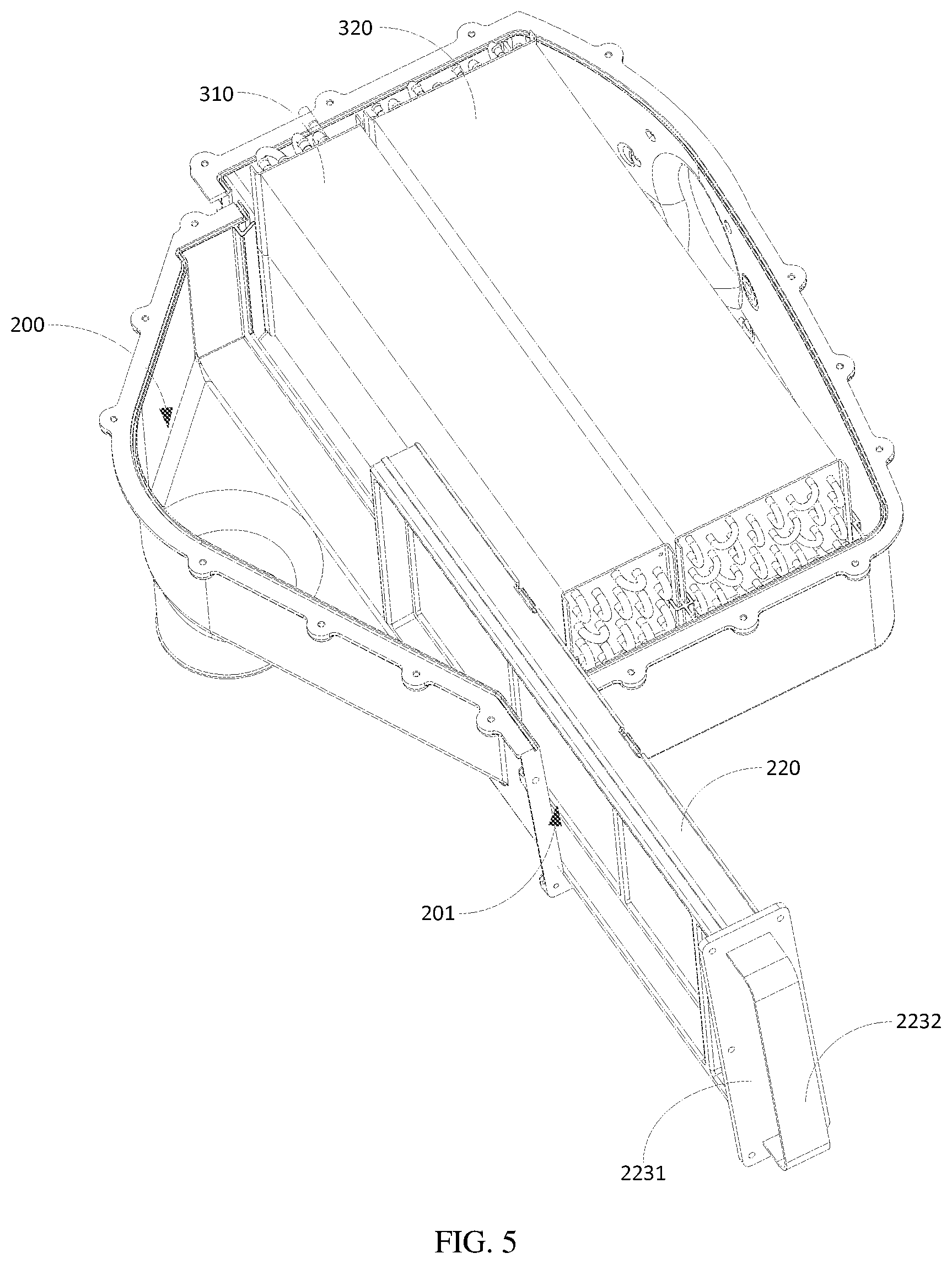 Patent US12305321 Figure 5 – Integrated washer-dryer
