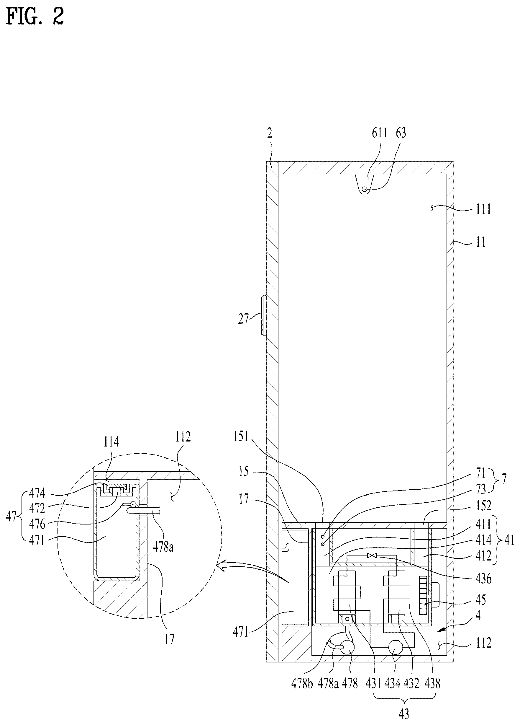 Patent US12305322 Figure 2 – Clothes treatment apparatus and method for controlling clothes treatment apparatus