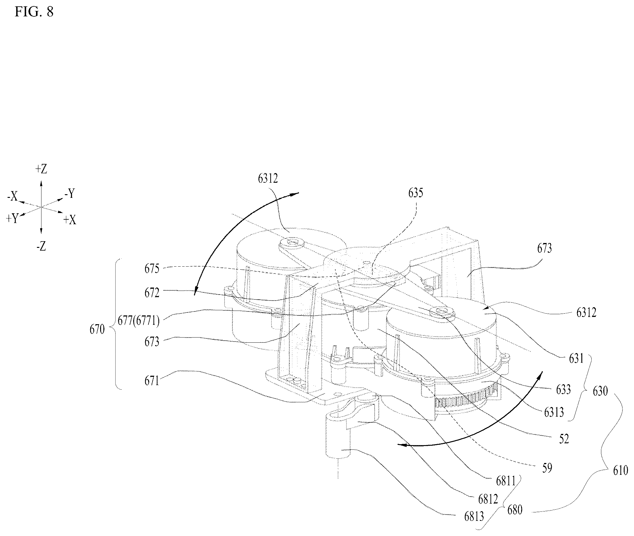 Patent US12305323 Figure 8 – Clothes treatment apparatus