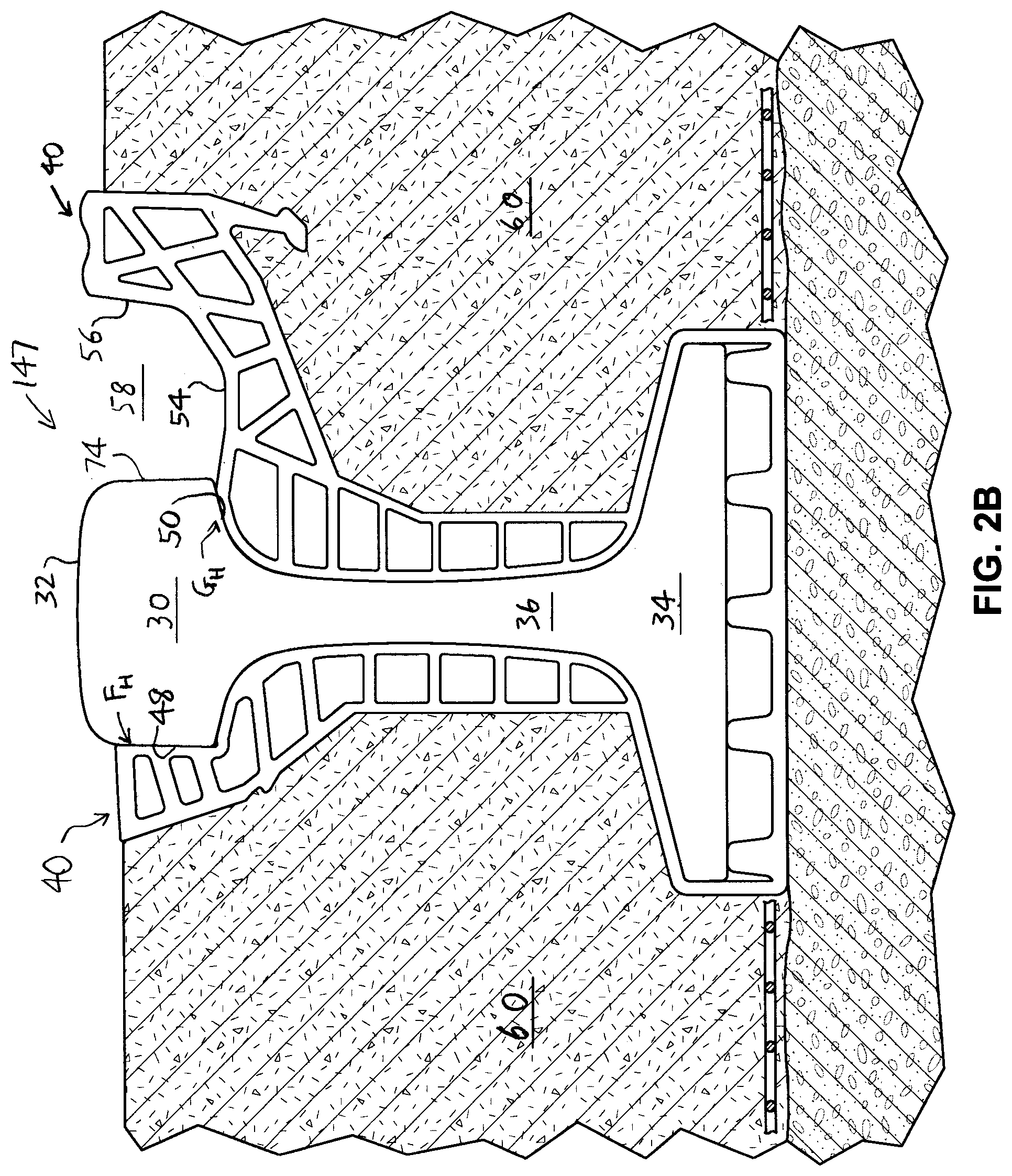 Patent US12305338 Figure 5 – One-piece rail boot with integrated flangeway former