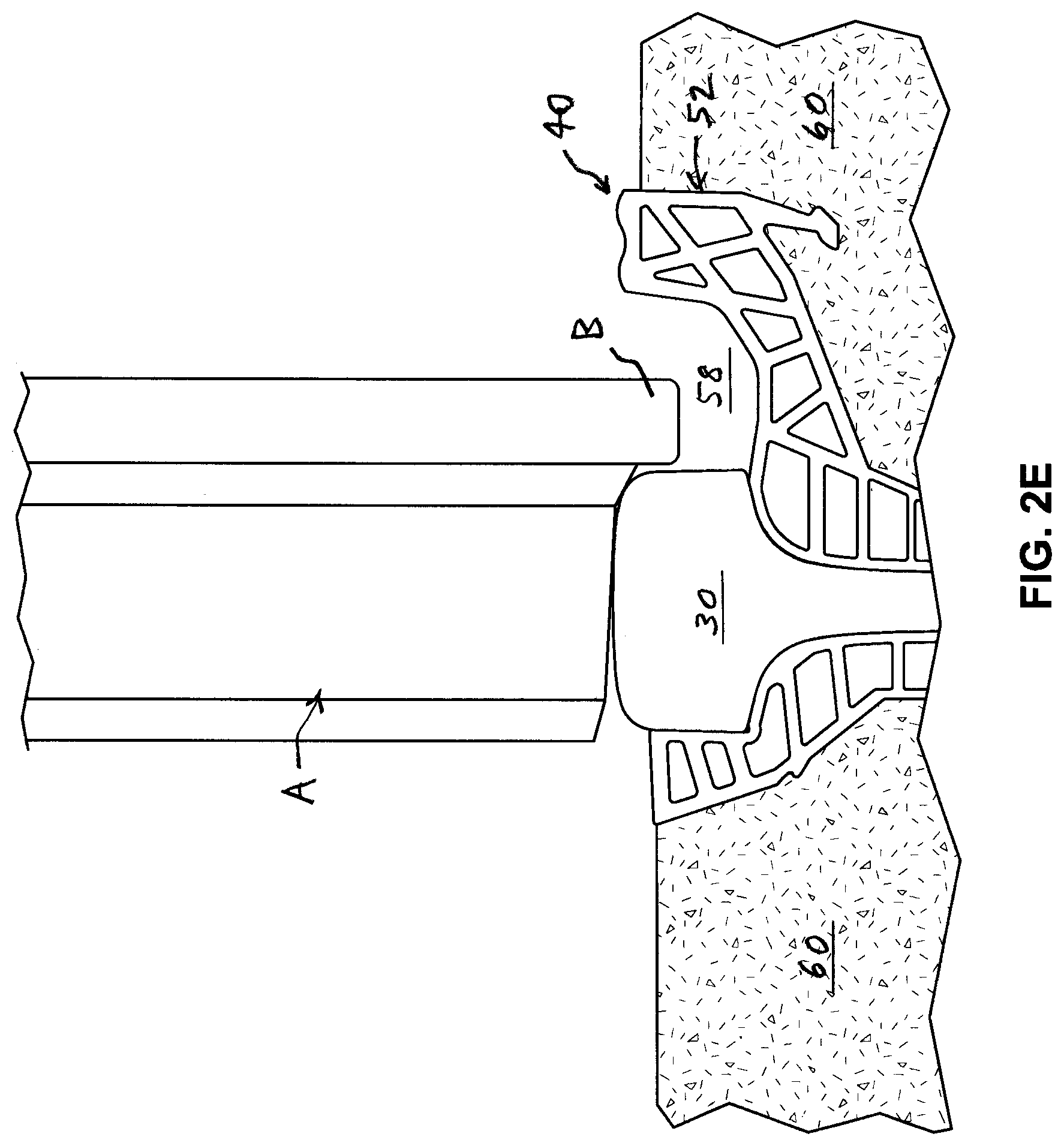 Patent US12305338 Figure 8 – One-piece rail boot with integrated flangeway former