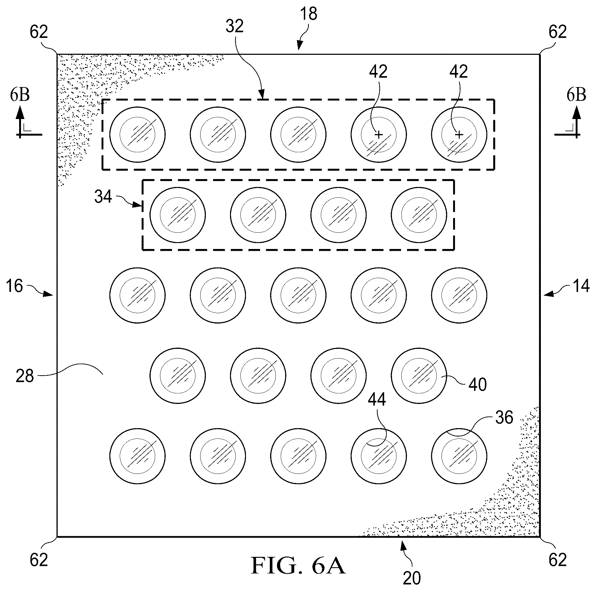 Patent US12305341 Figure 3 – Pedestal paver with transparent or translucent inserts