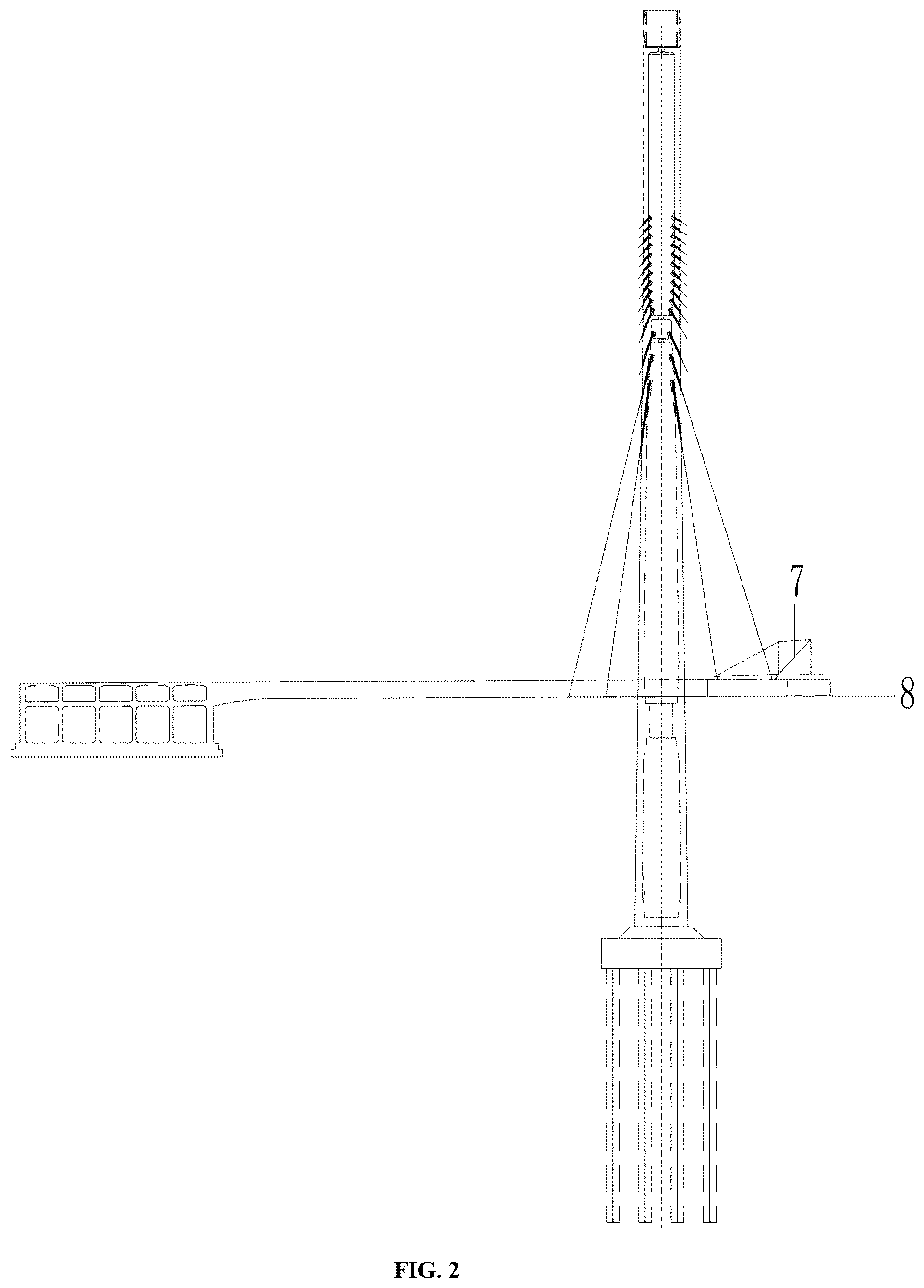 Patent US12305344 Figure 2 – Mounting method of a main beam of a double-sided steel box UHPC composite beam cable-stayed bridge and composite beam thereof