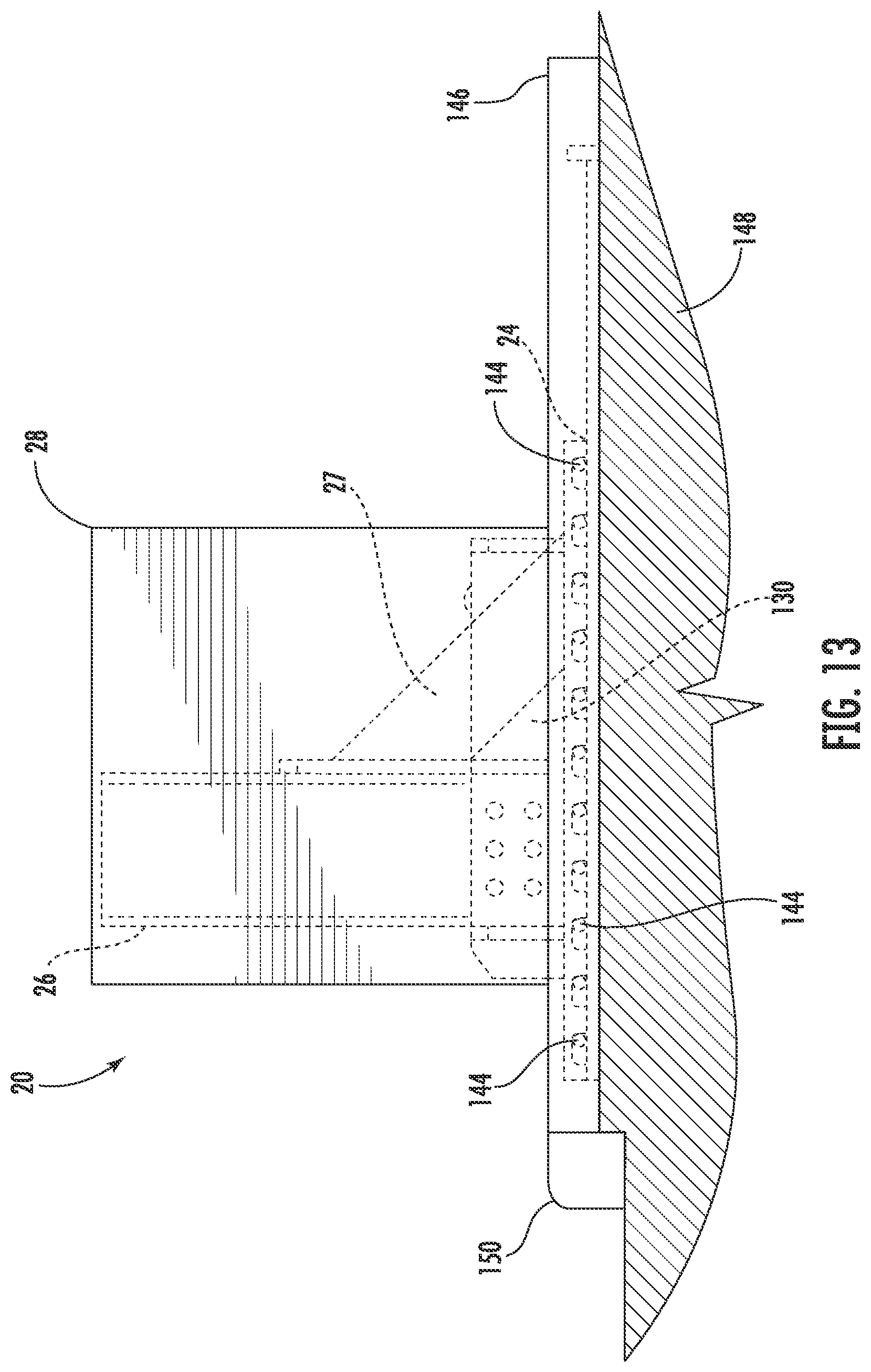 Patent US12305345 Figure 10 – Shallow-mount braced-post barrier