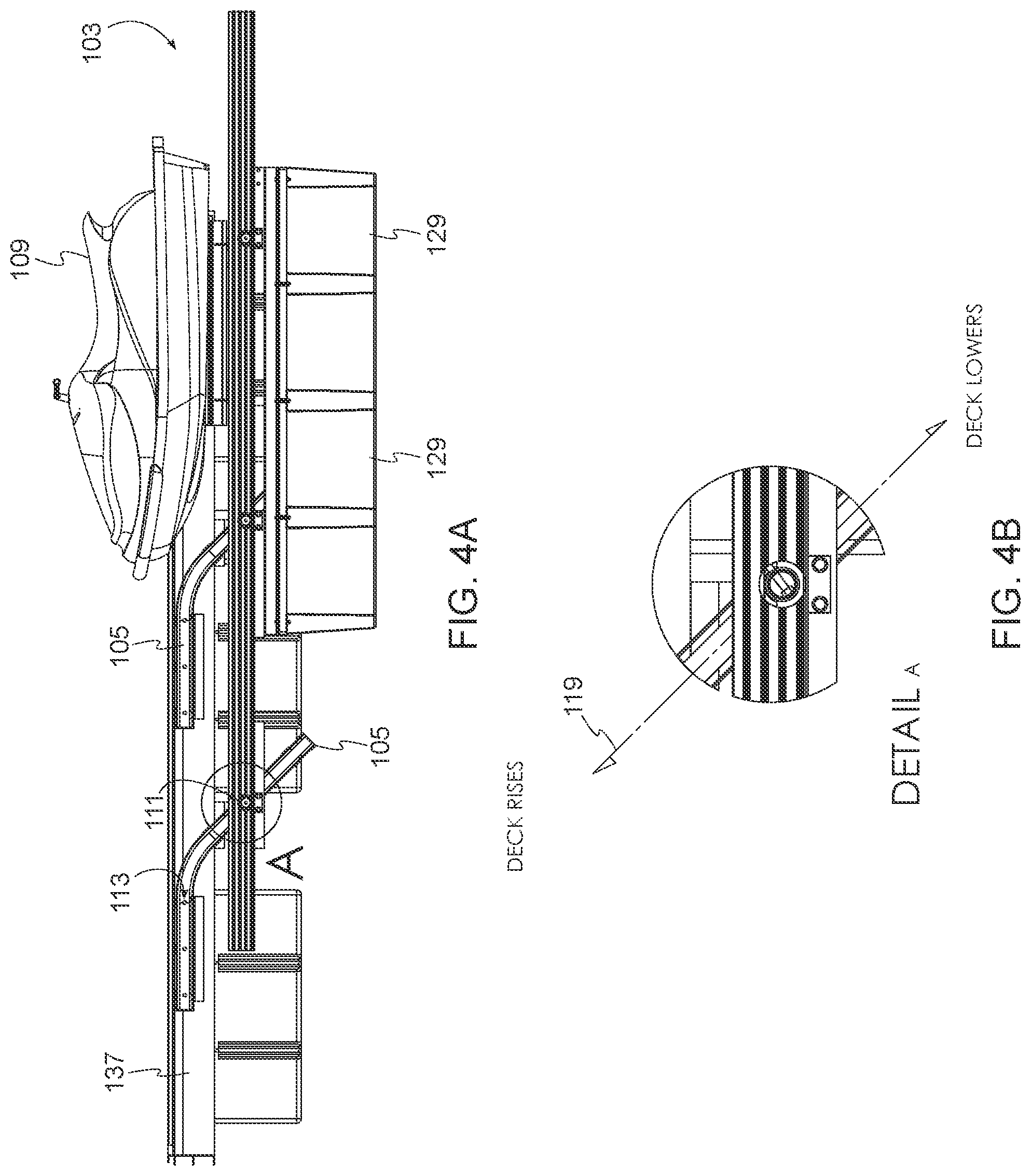 Patent US12305347 Figure 4 – Marine rail lift system