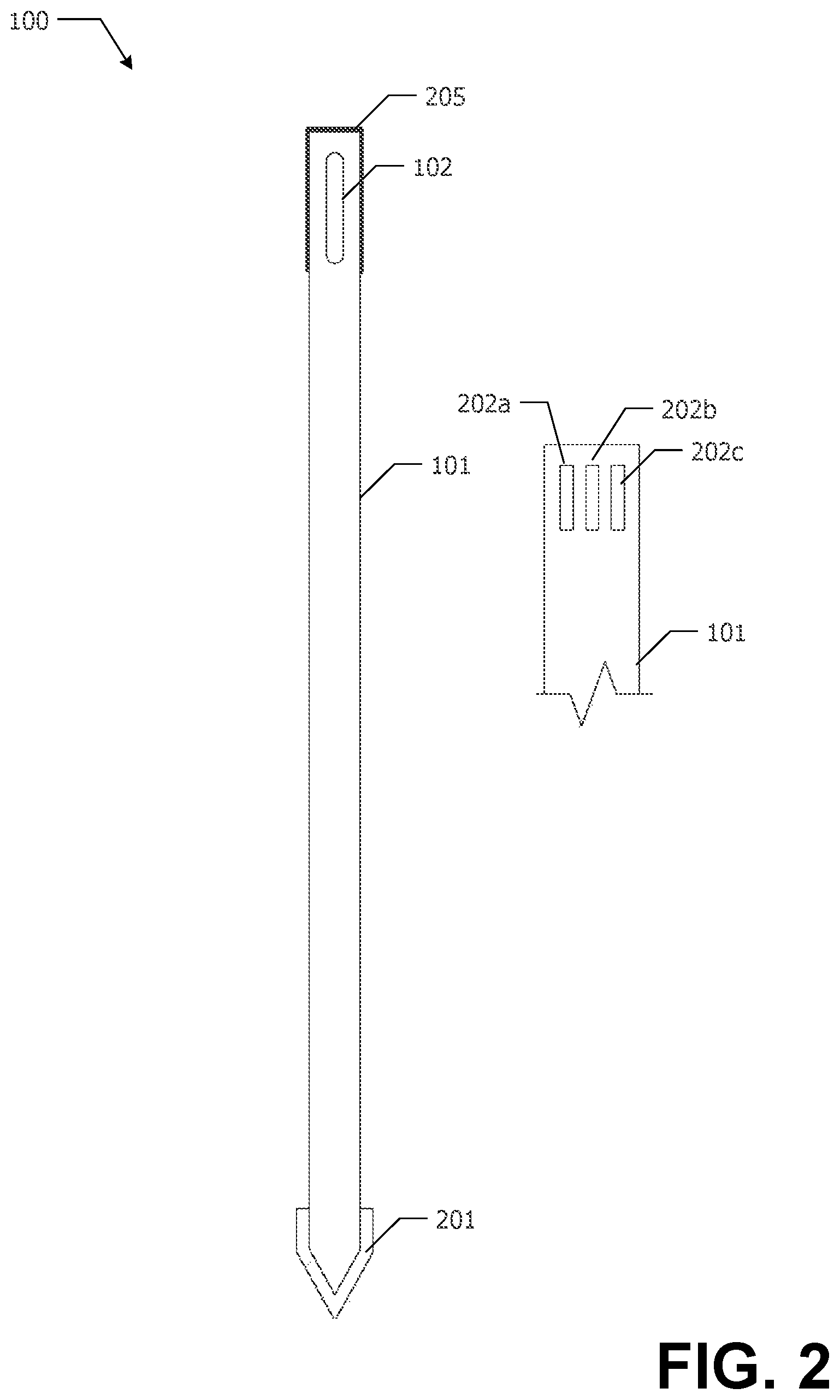 Patent US12305351 Figure 2 – Self-installing hammer drill SDS grounding rod