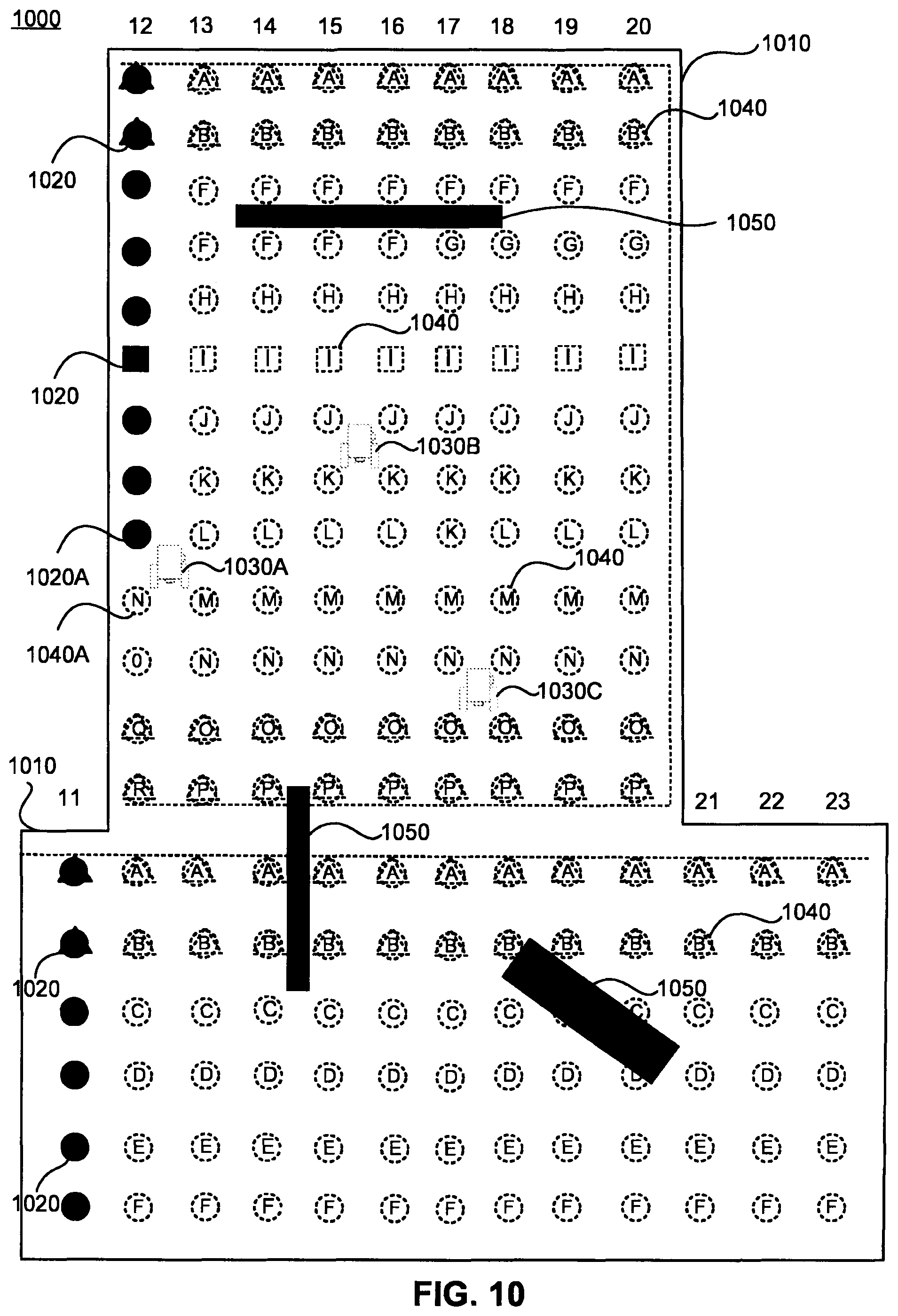 Patent US12305353 Figure 13 – Pile platforms for autonomous pile driver vehicle