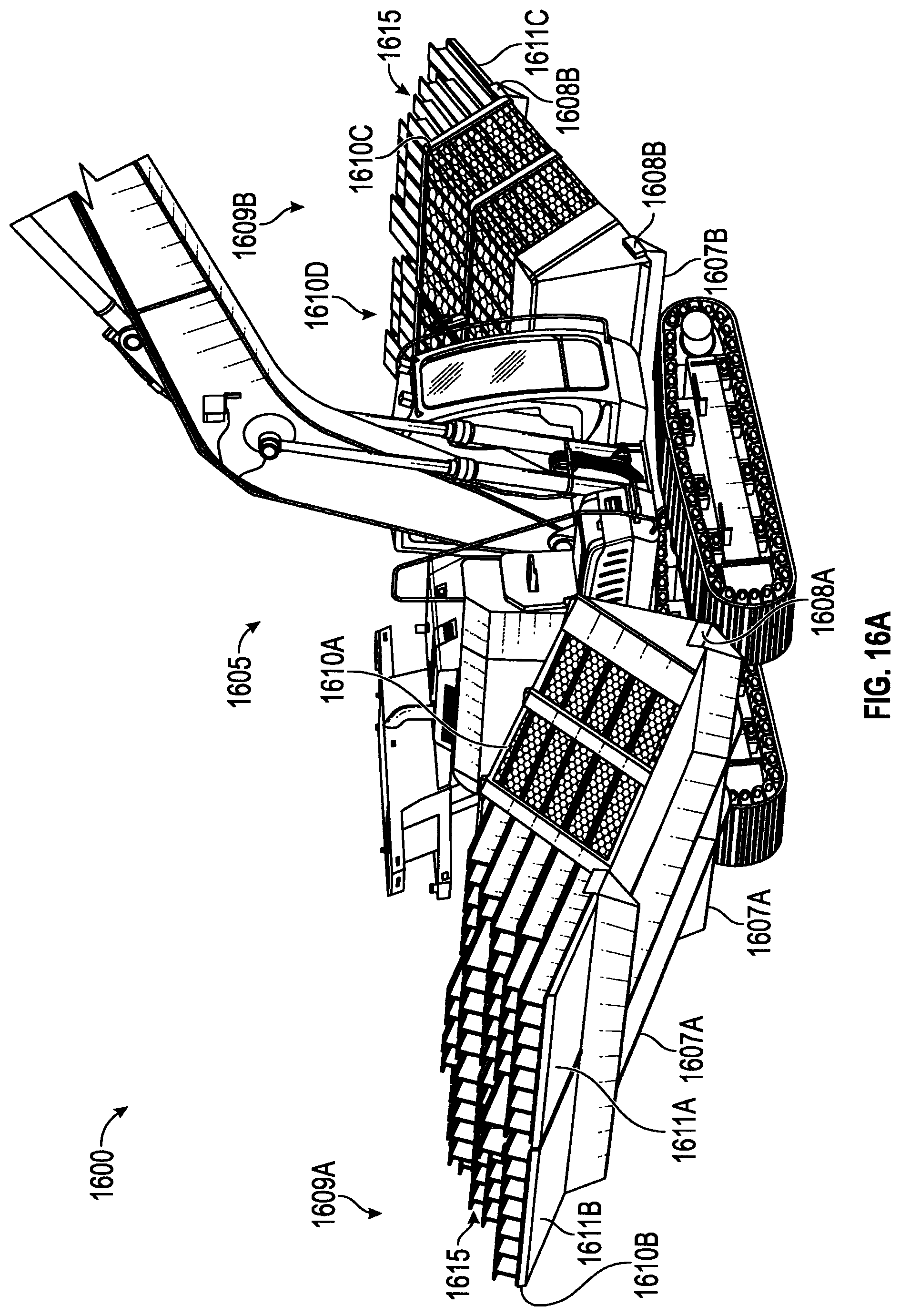 Patent US12305353 Figure 19 – Pile platforms for autonomous pile driver vehicle