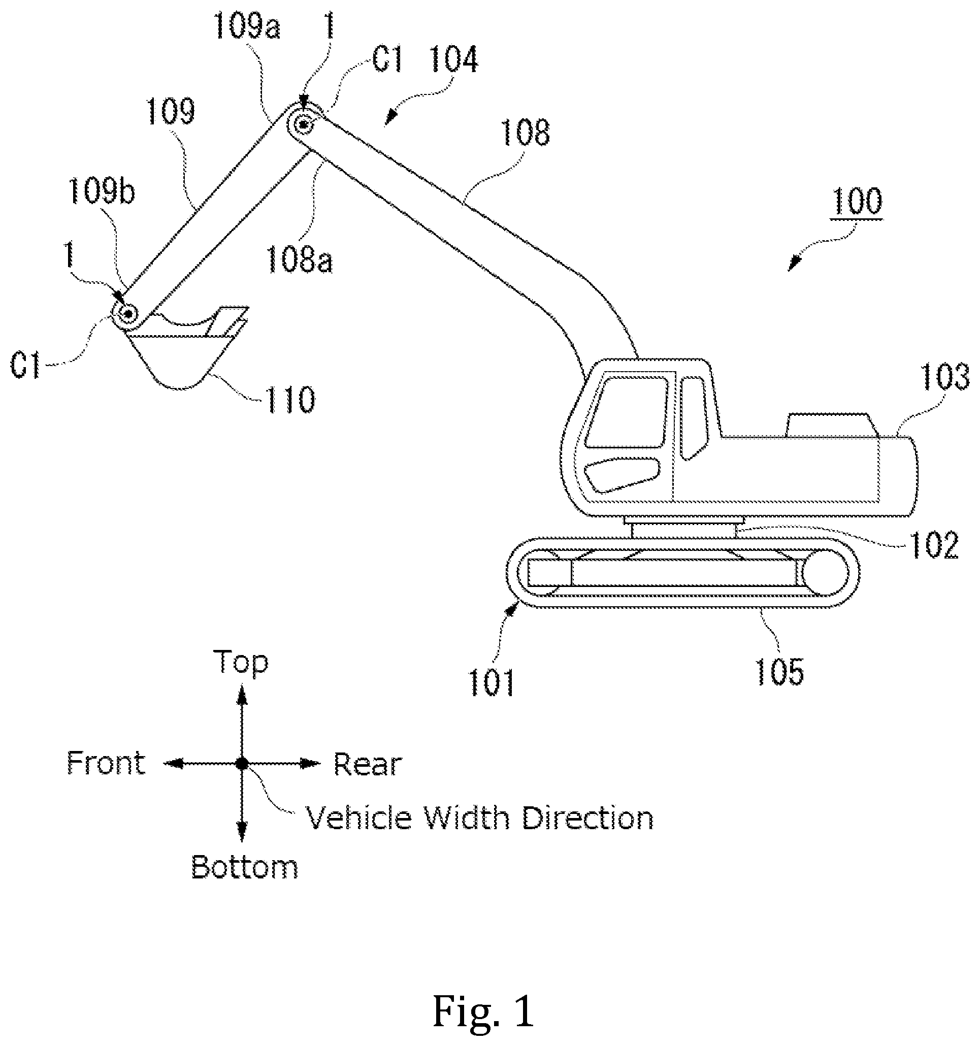 Patent US12305355 Figure 1 – Drive device and construction machine