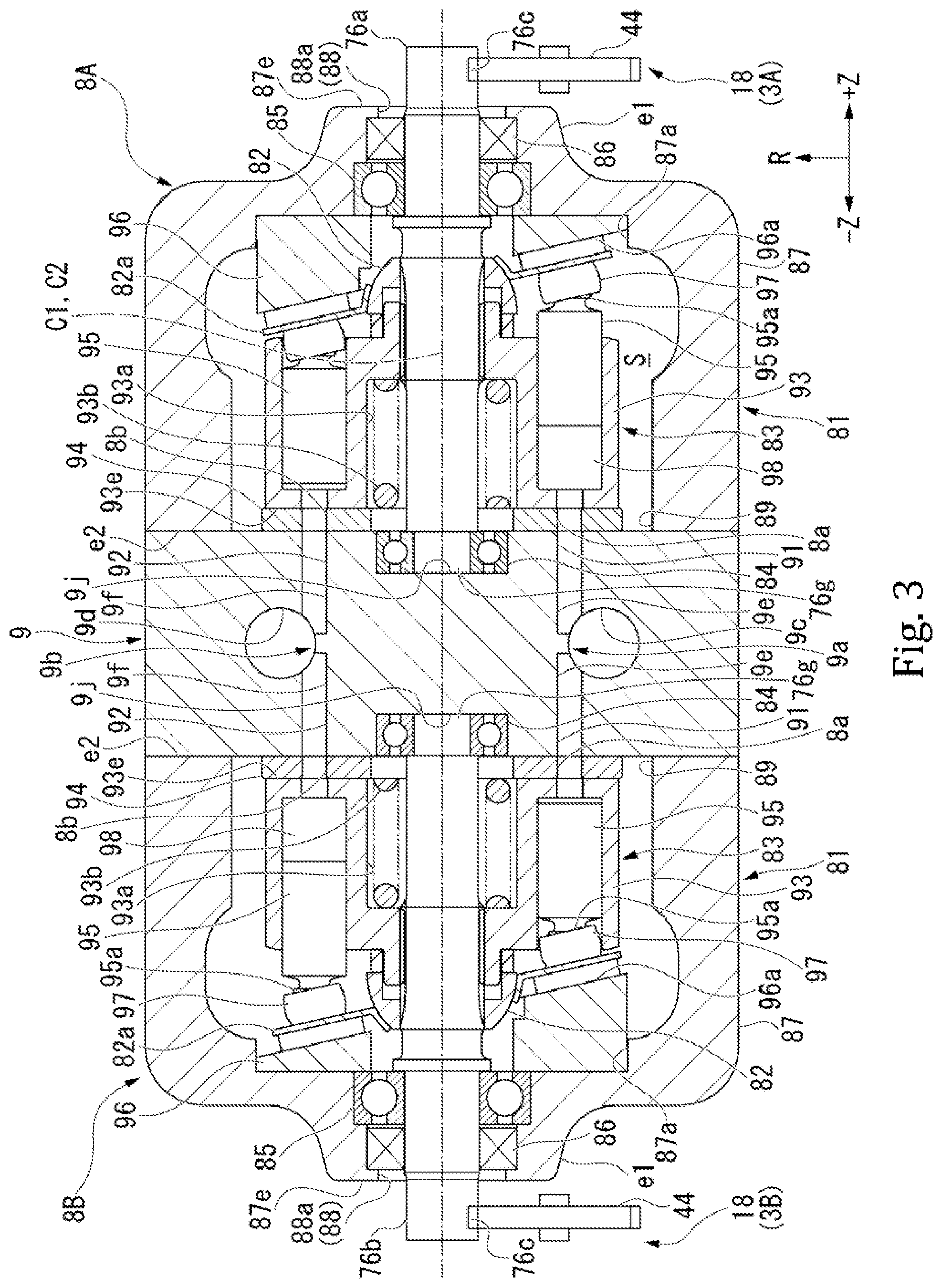 Patent US12305355 Figure 3 – Drive device and construction machine