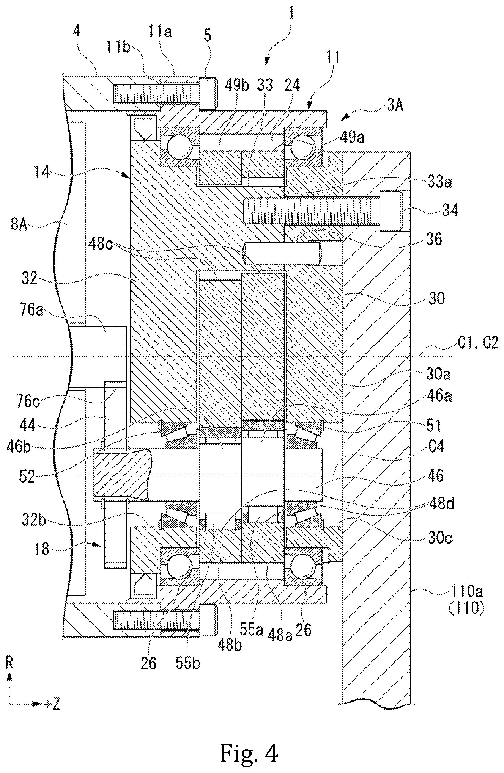 Patent US12305355 Figure 4 – Drive device and construction machine