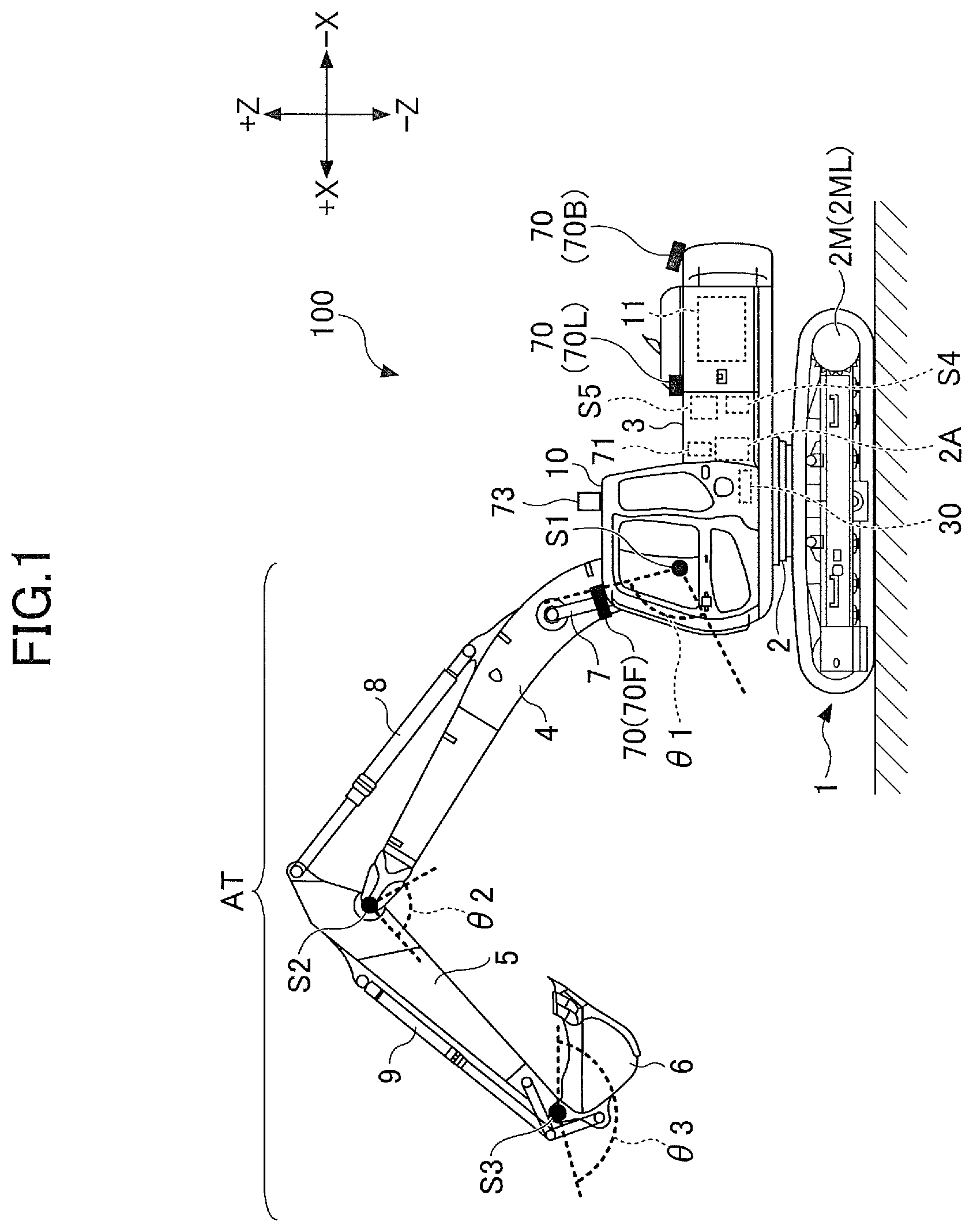 Patent US12305356 Figure 1 – Shovel