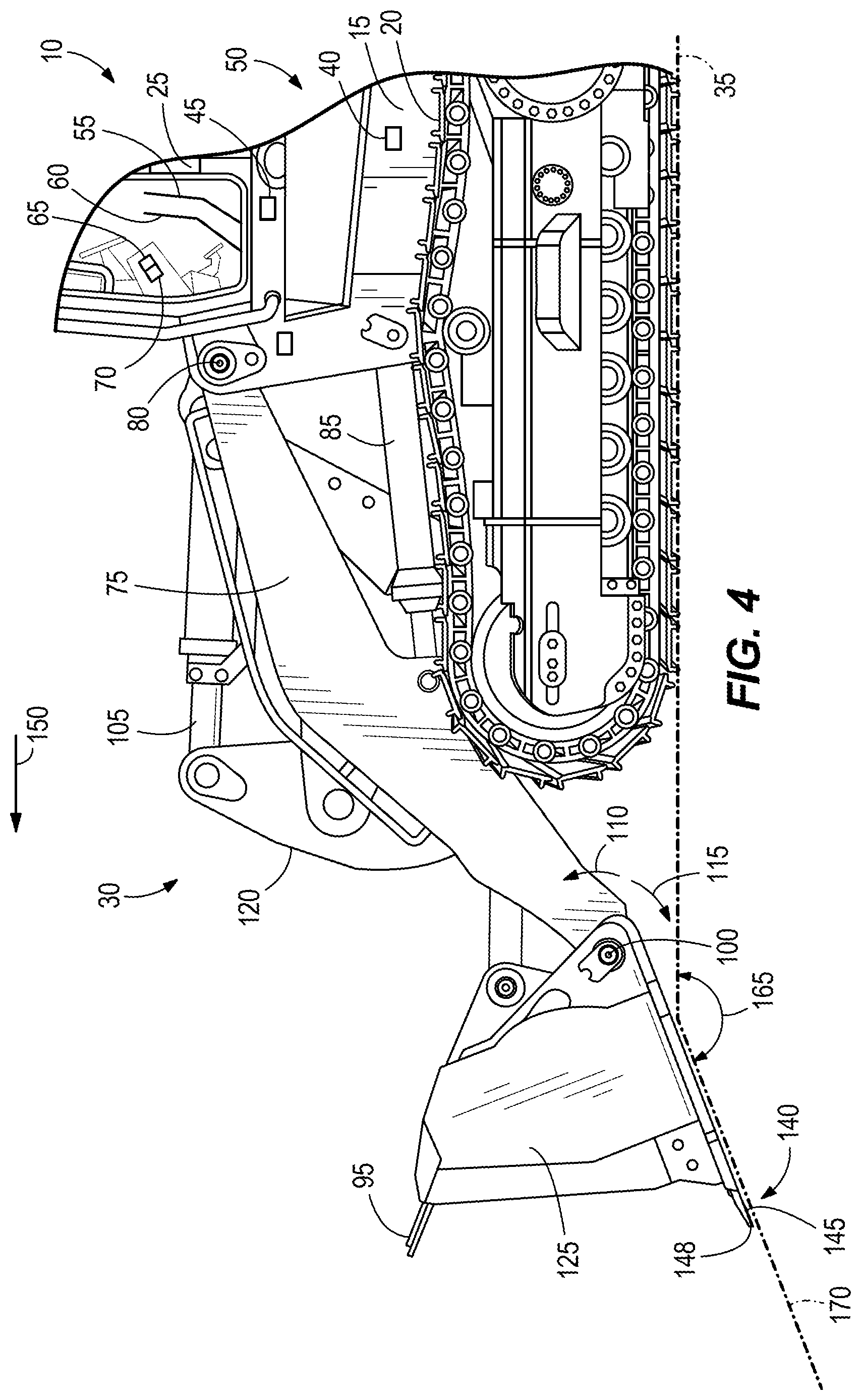Patent US12305357 Figure 4 – Implement control system for machine