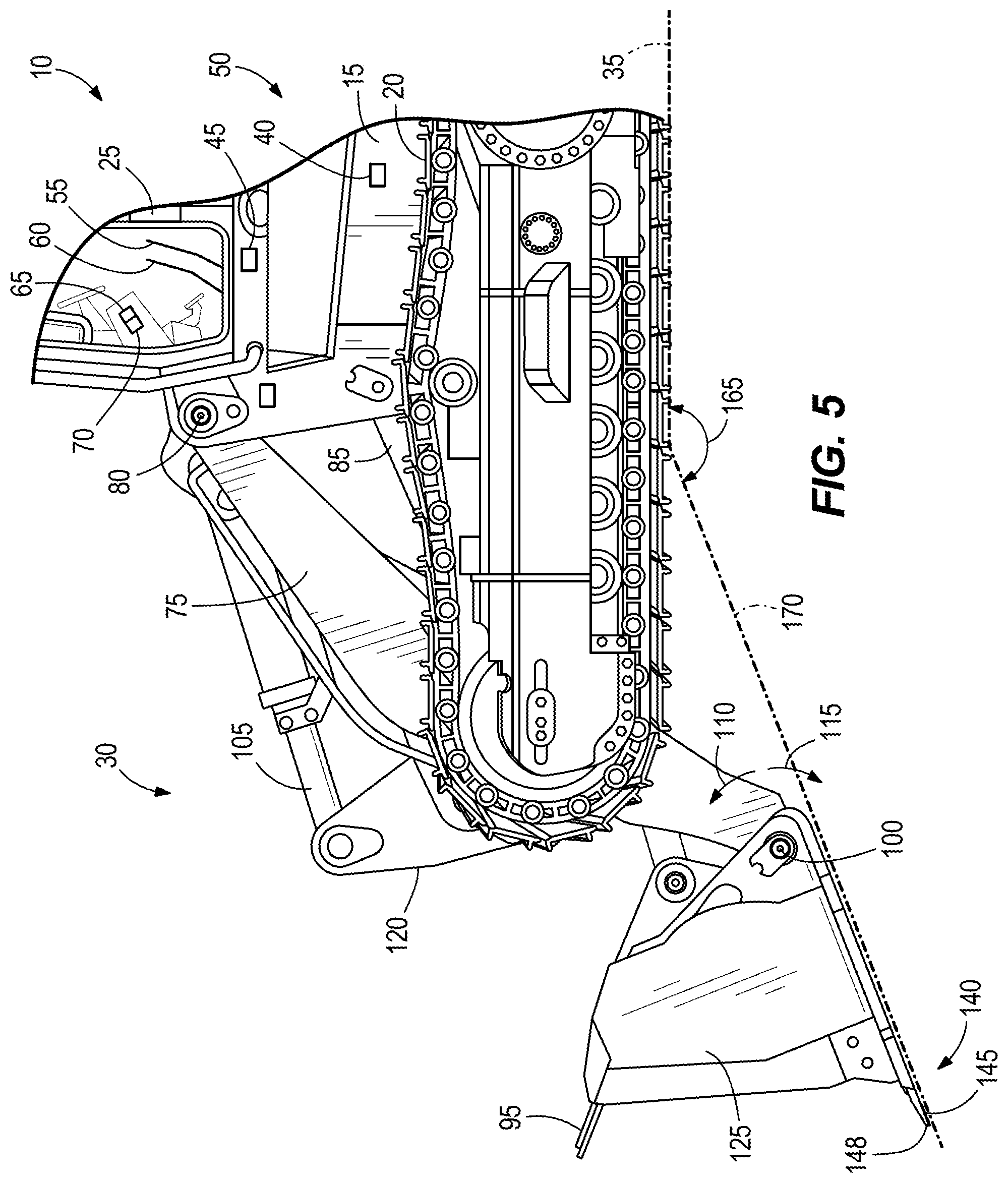 Patent US12305357 Figure 5 – Implement control system for machine