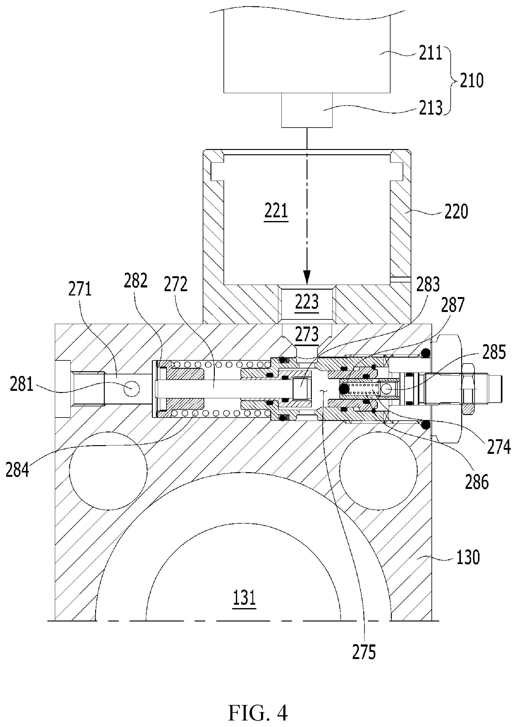 Patent US12305359 Figure 4 – Hydraulic breaker provided with automatic lubricant supply structure