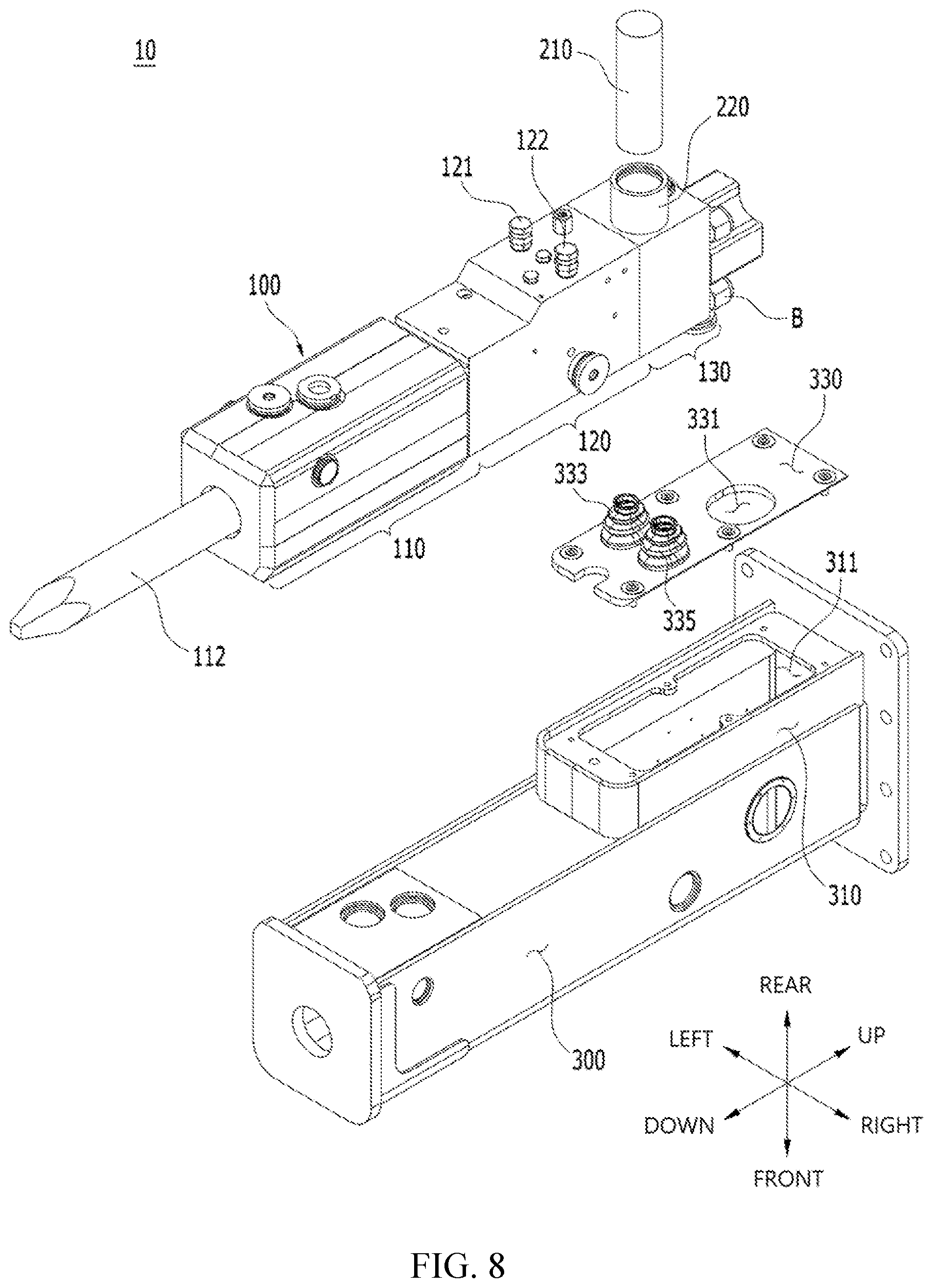 Patent US12305359 Figure 8 – Hydraulic breaker provided with automatic lubricant supply structure