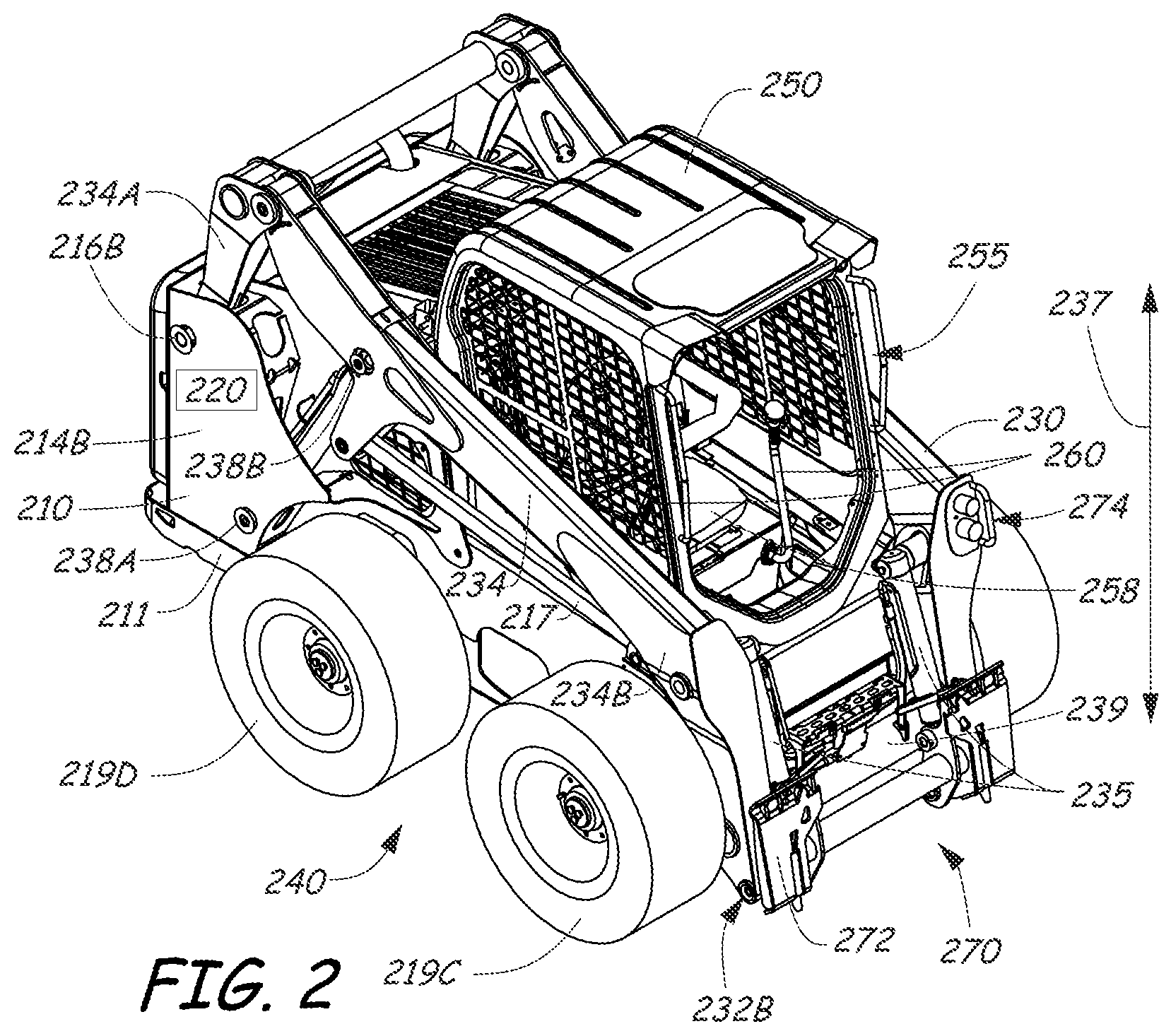 Patent US12305364 Figure 2 – Control of multiple power machines