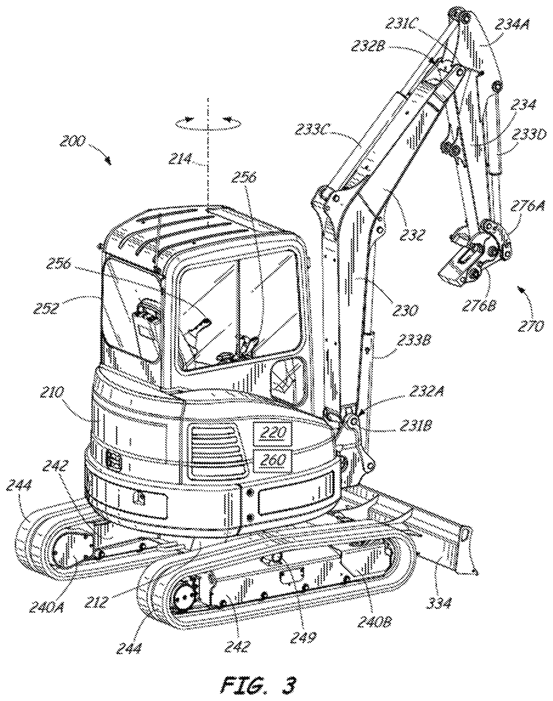 Patent US12305365 Figure 3 – Immobilization of electrohydraulic power machine