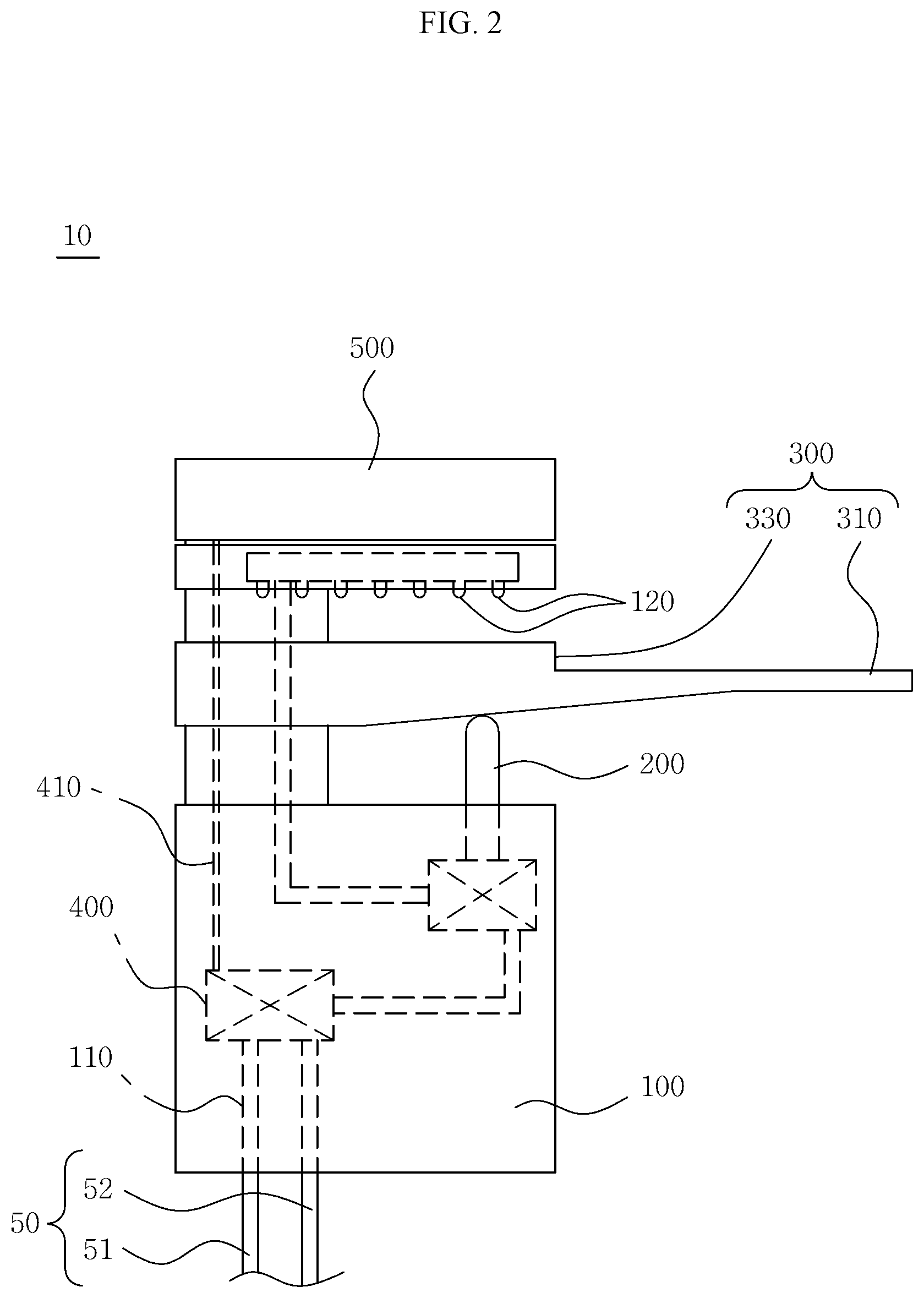 Patent US12305373 Figure 2 – Sanitary faucet