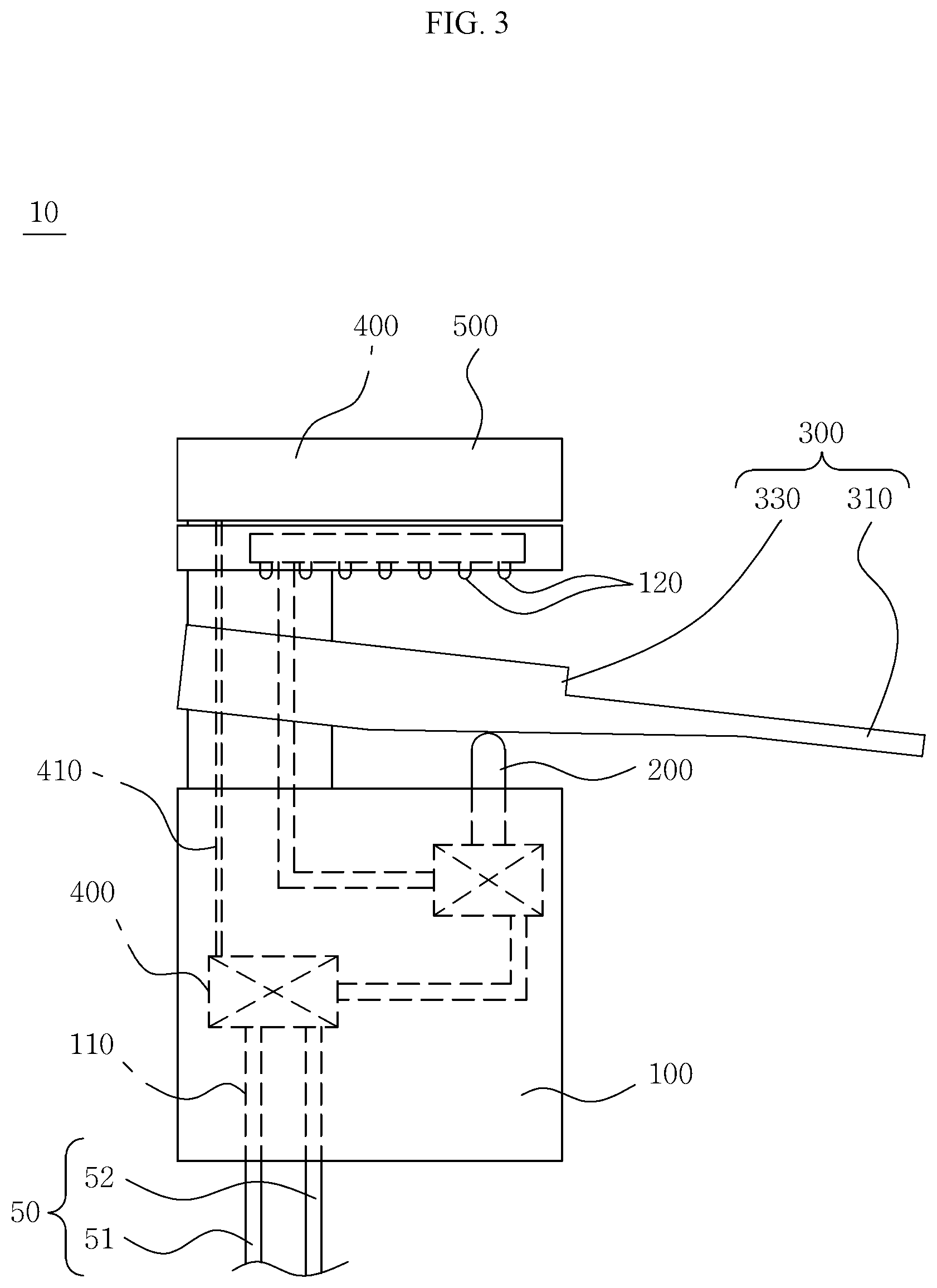 Patent US12305373 Figure 3 – Sanitary faucet