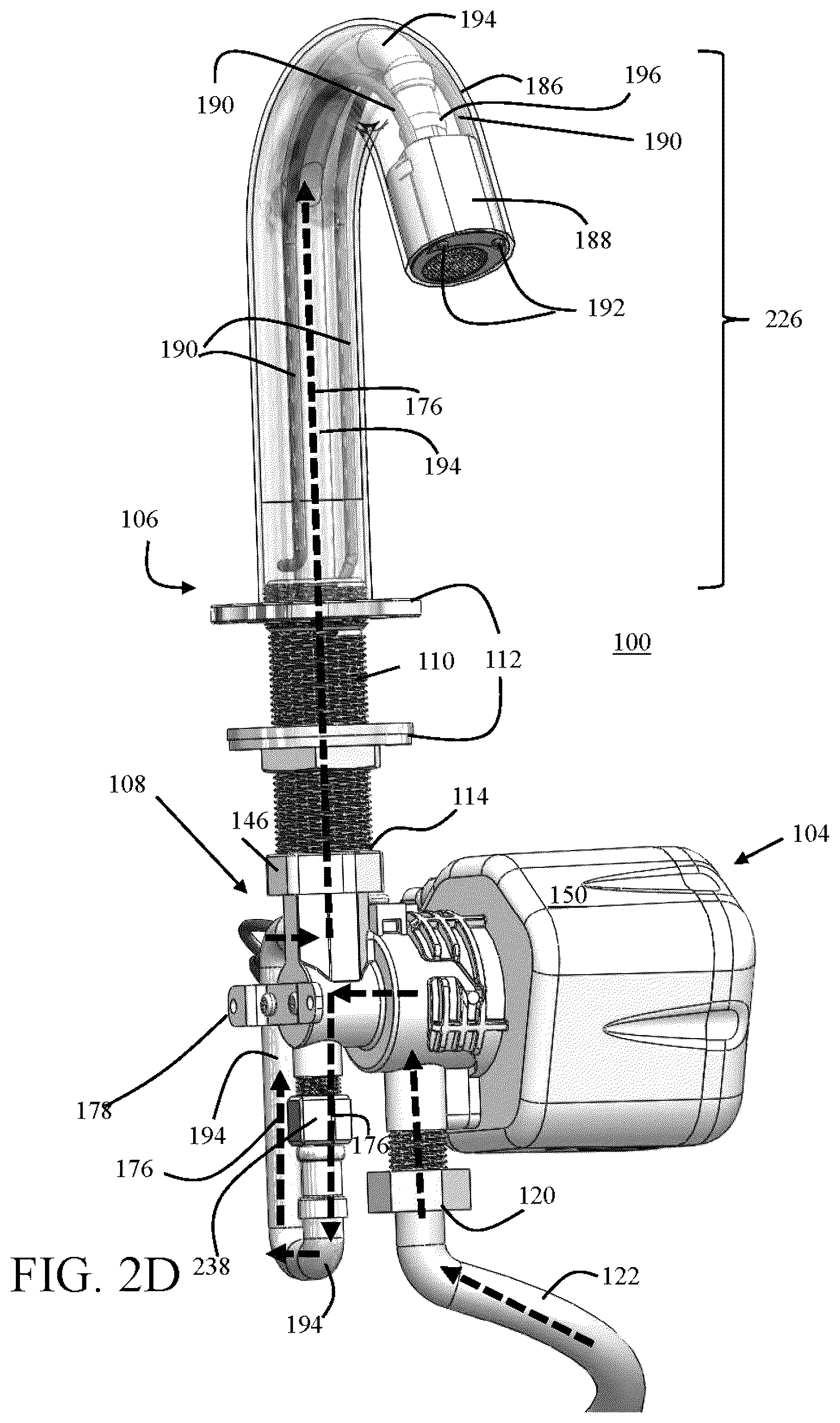 Patent US12305374 Figure 5 – Modularized electronic faucets