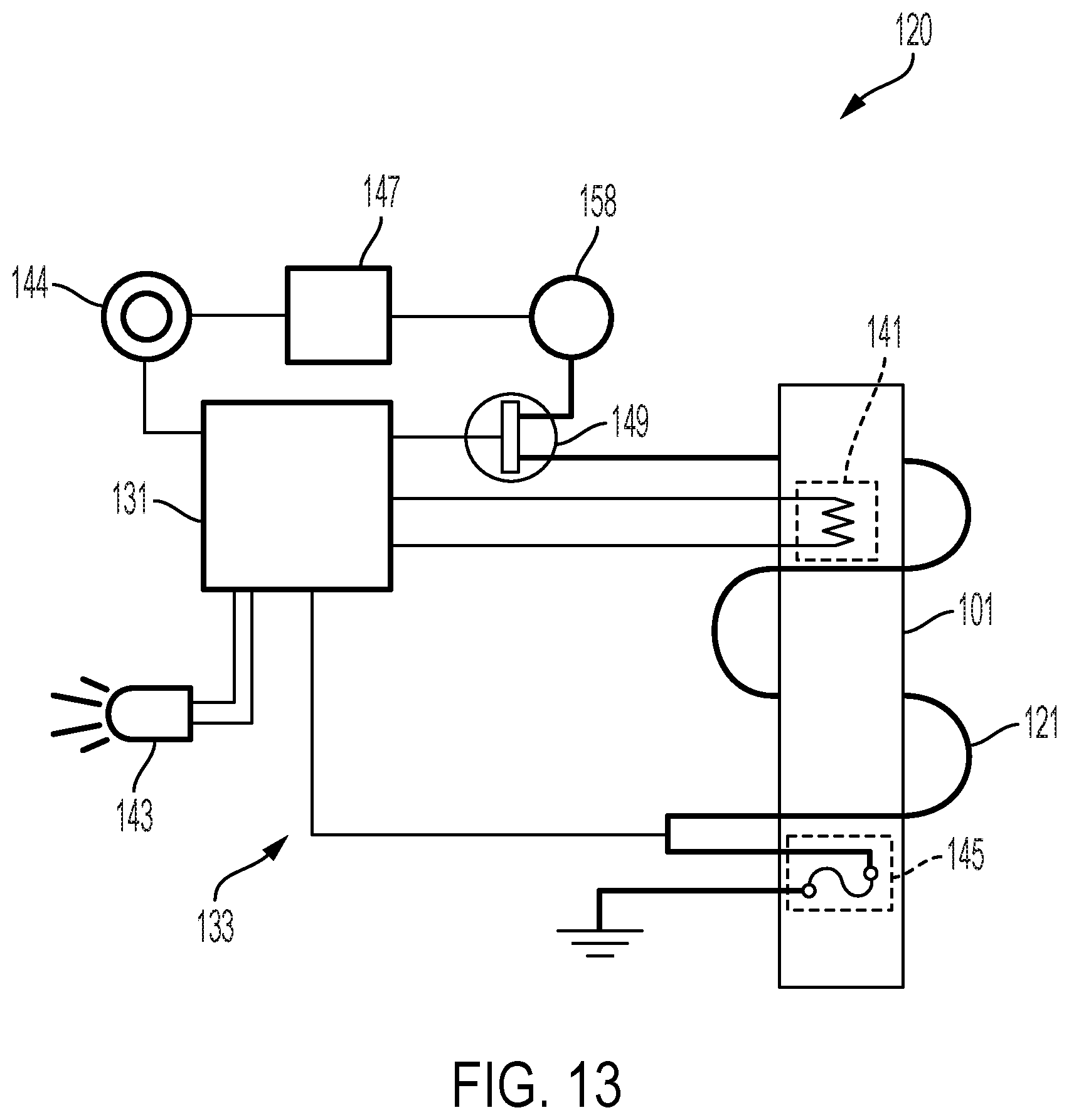 Patent US12305377 Figure 13 – System and method for disinfection of a plumbing system associated with liquid waste