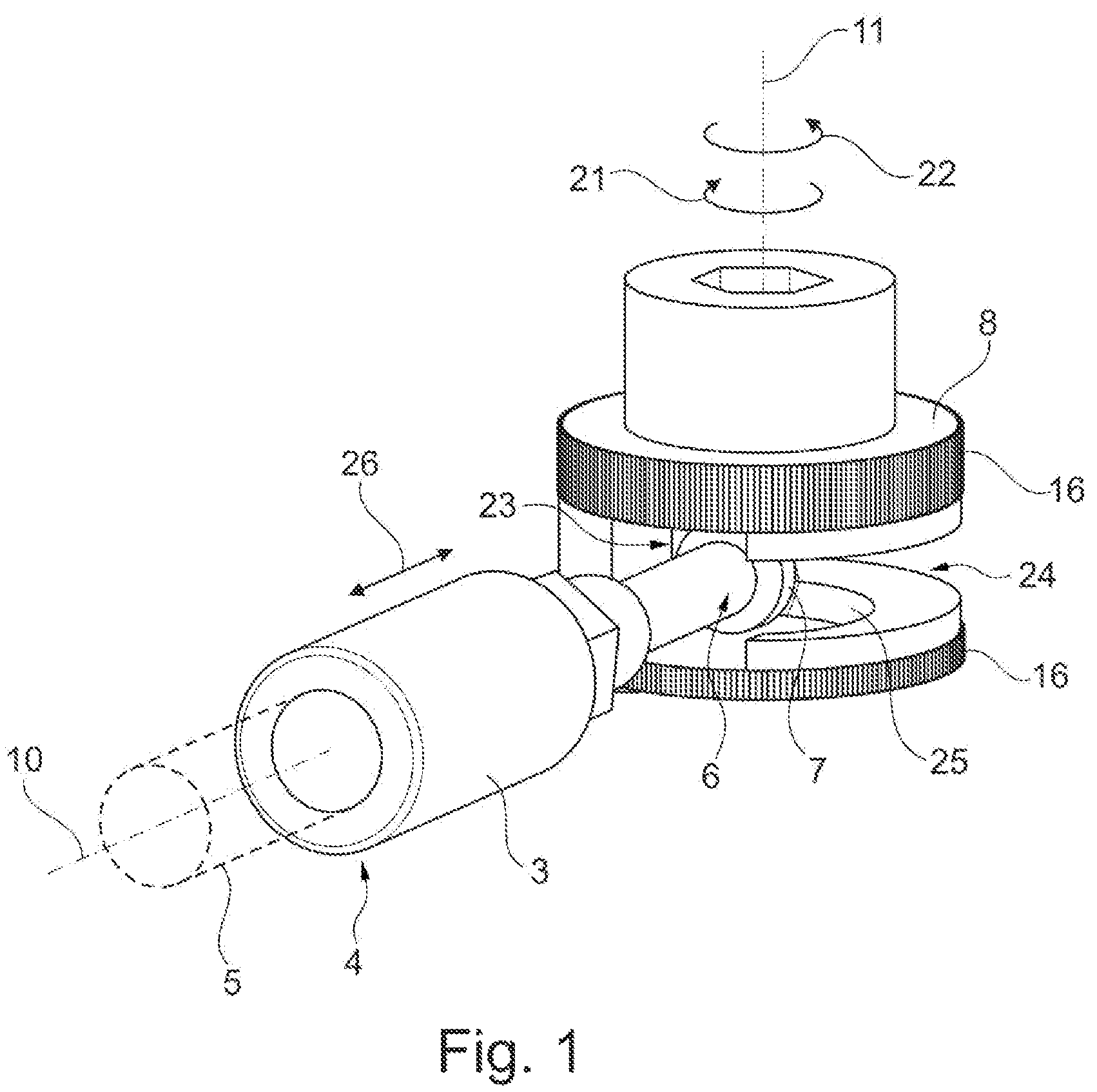 Patent US12305379 Figure 1 – Fastening device for a sanitary component to be suspended