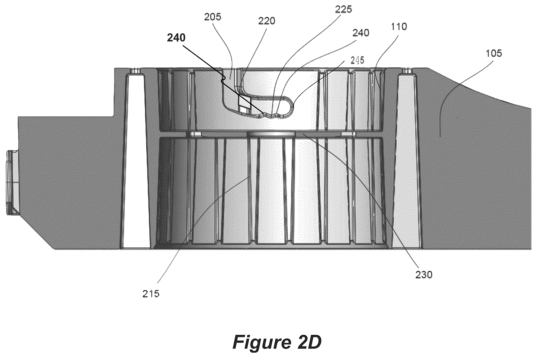 Patent US12305380 Figure 9 – Stormwater management crate assembly with tapered columns and arched side panels