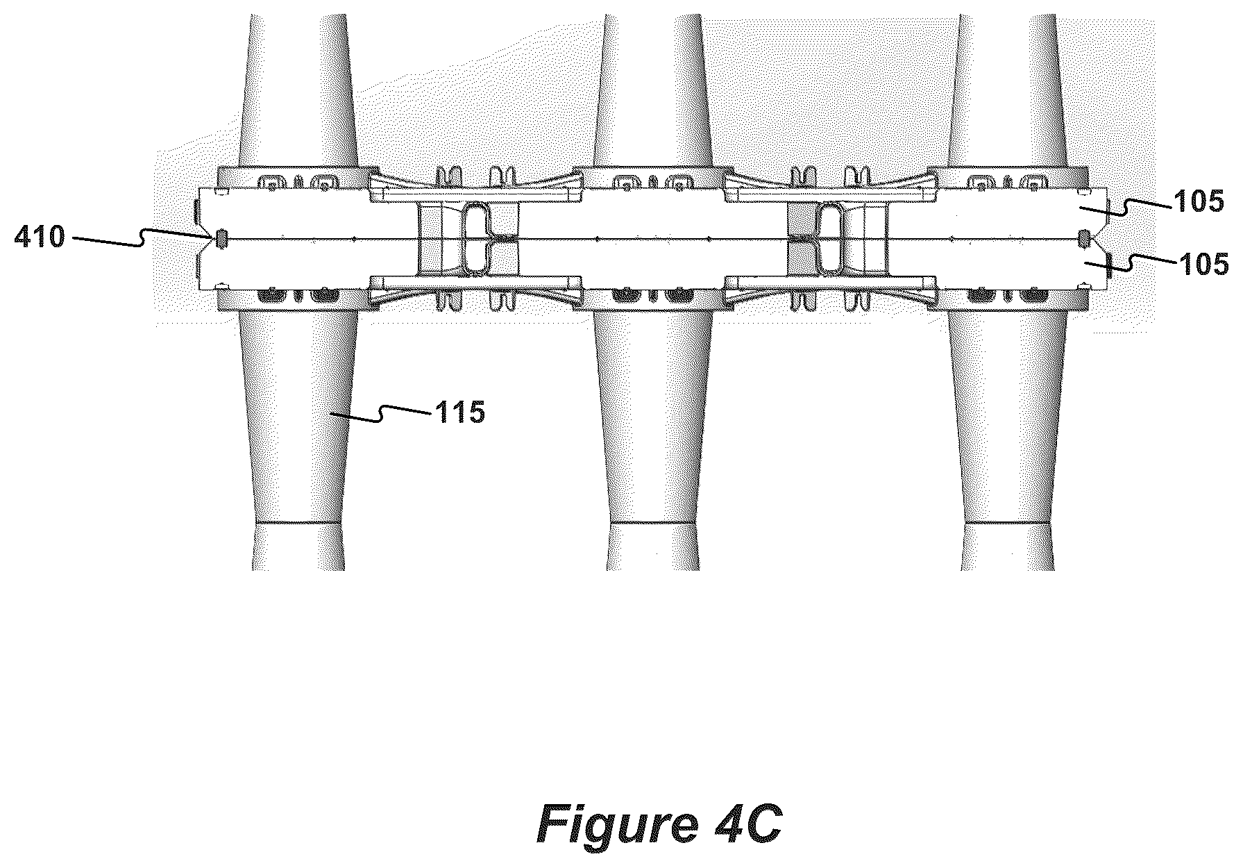 Patent US12305380 Figure 16 – Stormwater management crate assembly with tapered columns and arched side panels