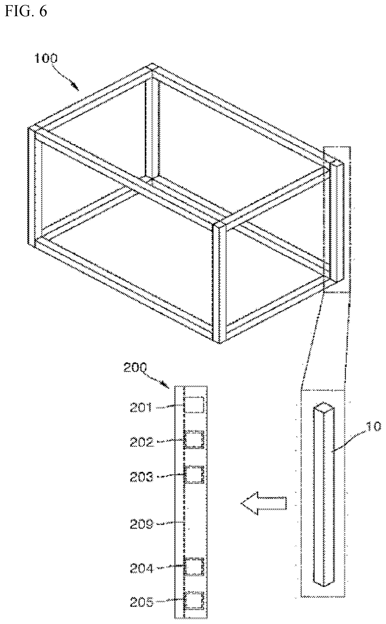 Patent US12305382 Figure 6 – Prefabricated modular unit assembly