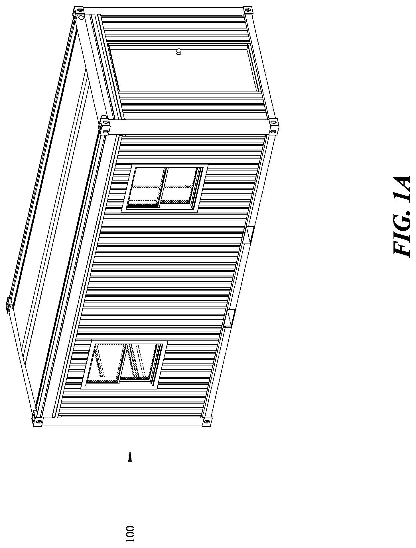 Patent US12305383 Figure 1 – Modular building system