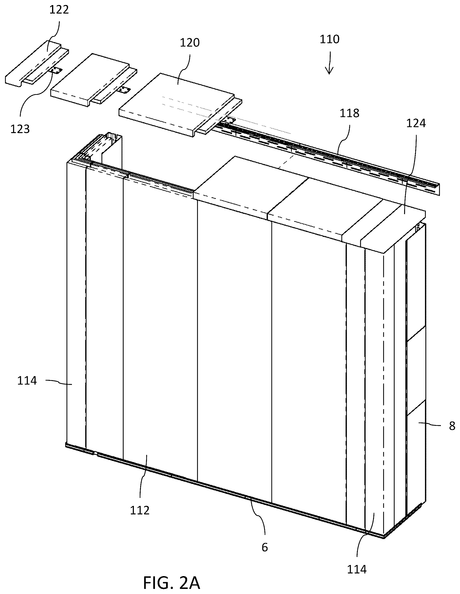 Patent US12305388 Figure 2 – Cap for a temporary wall system providing fire barrier protection